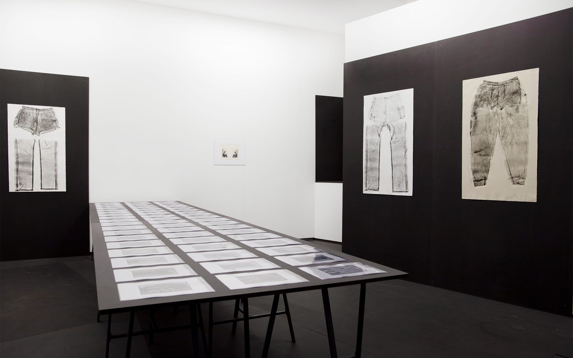 Installation view of the group exhibition 'Saturn', with works by Gabriel Borba, Rosalind Nashashibi, and Gintautas Trimakas, PM8 / Francisco Salas, Vigo, 2021. Courtesy of the artists and PM8 / Francisco Salas, Vigo.