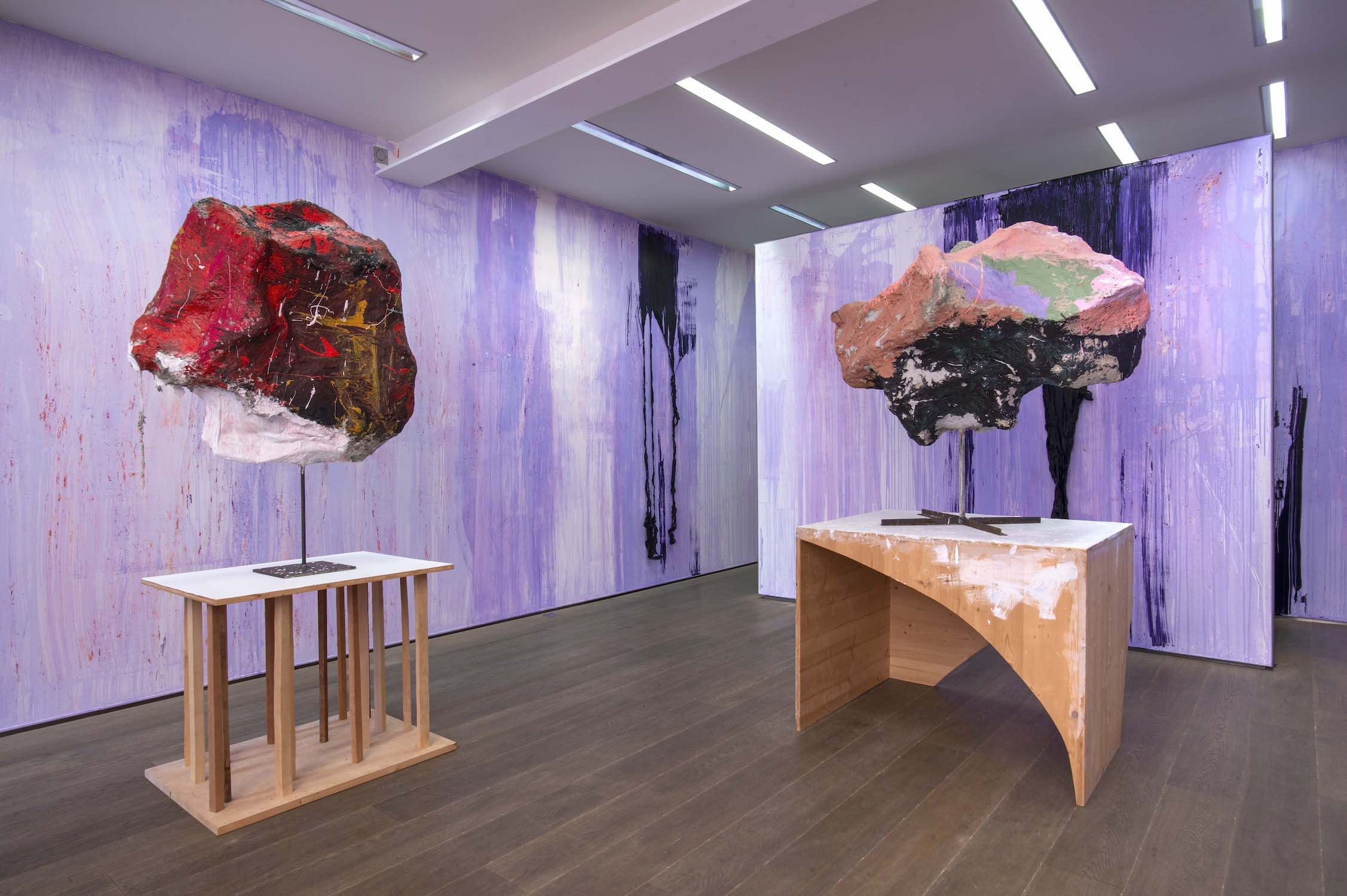 Installation view of 'West World' with Franz West and Thu Van Tran, 2019. Courtesy of Galerie Natalie Seroussi, Paris.