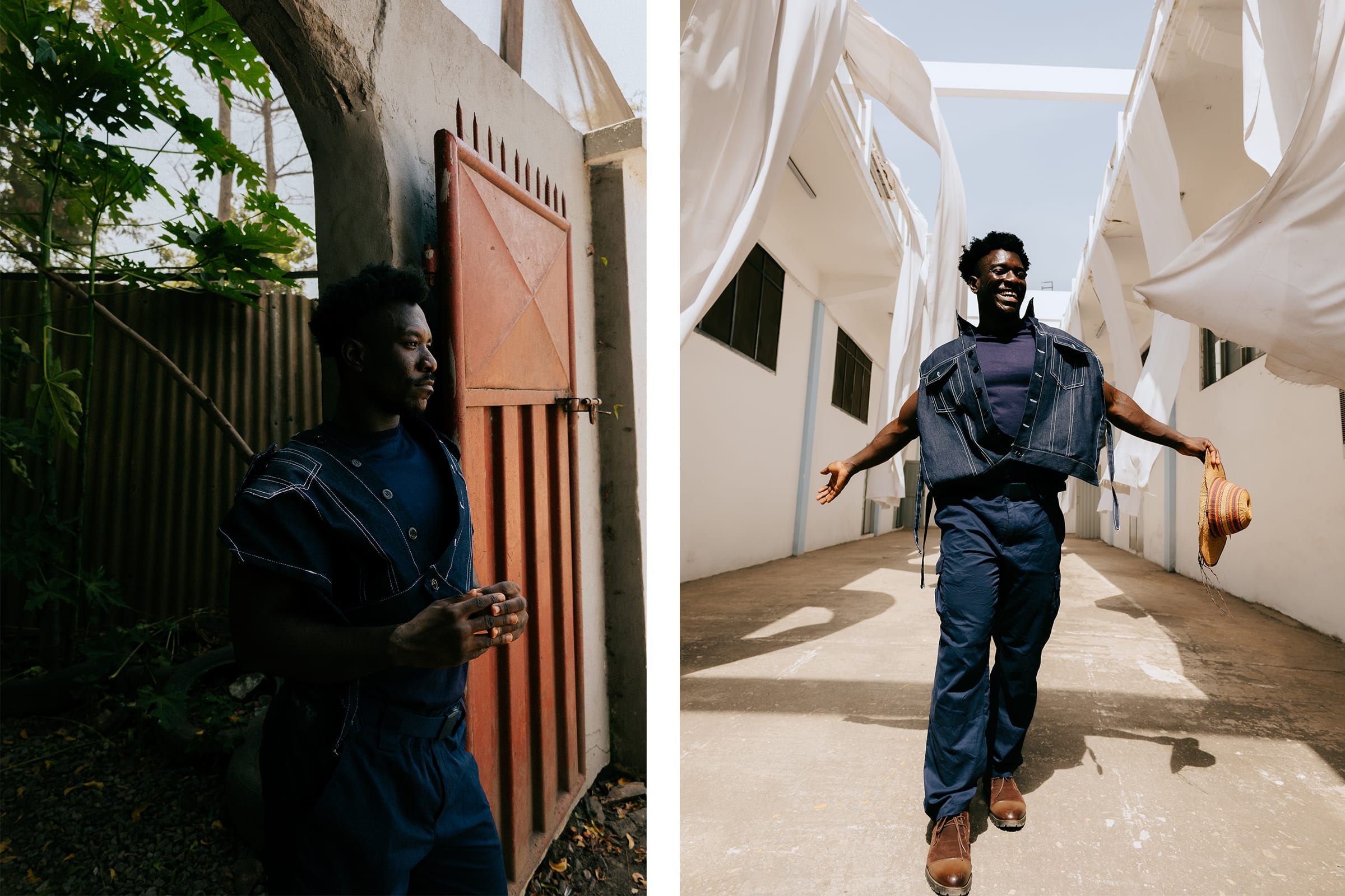 Author Kobby Ben Ben at Noldor Residency in Accra. Photography by Rachel Seidu for Art Basel.