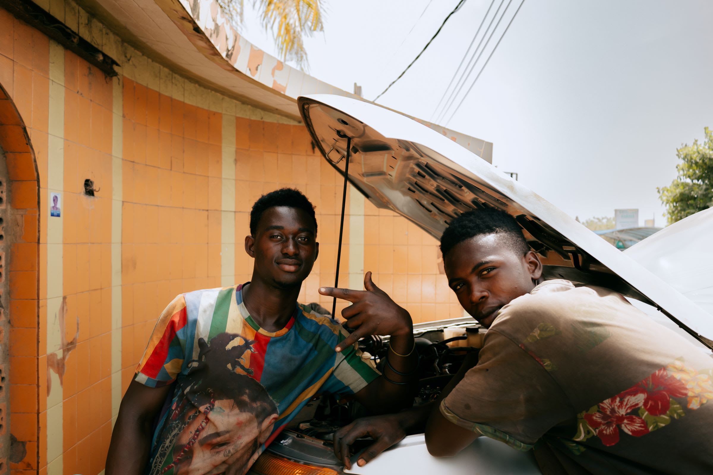 Two young men in Accra. Photography by Rachel Seidu for Art Basel.