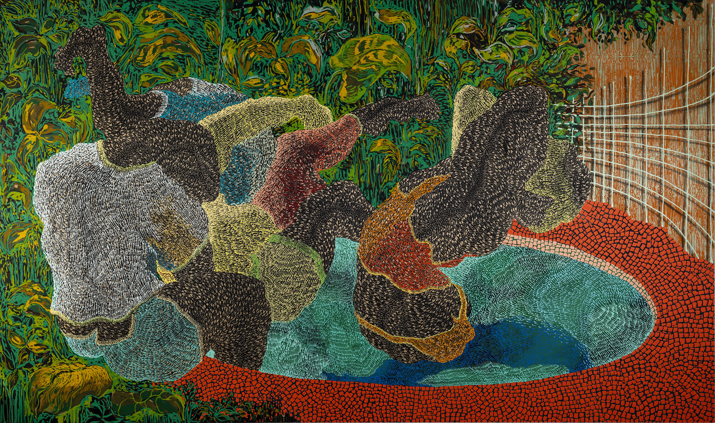 Didier William, Mosaic Pool, Miami, 2021. Collection of Reginald and Aliya Browne.
