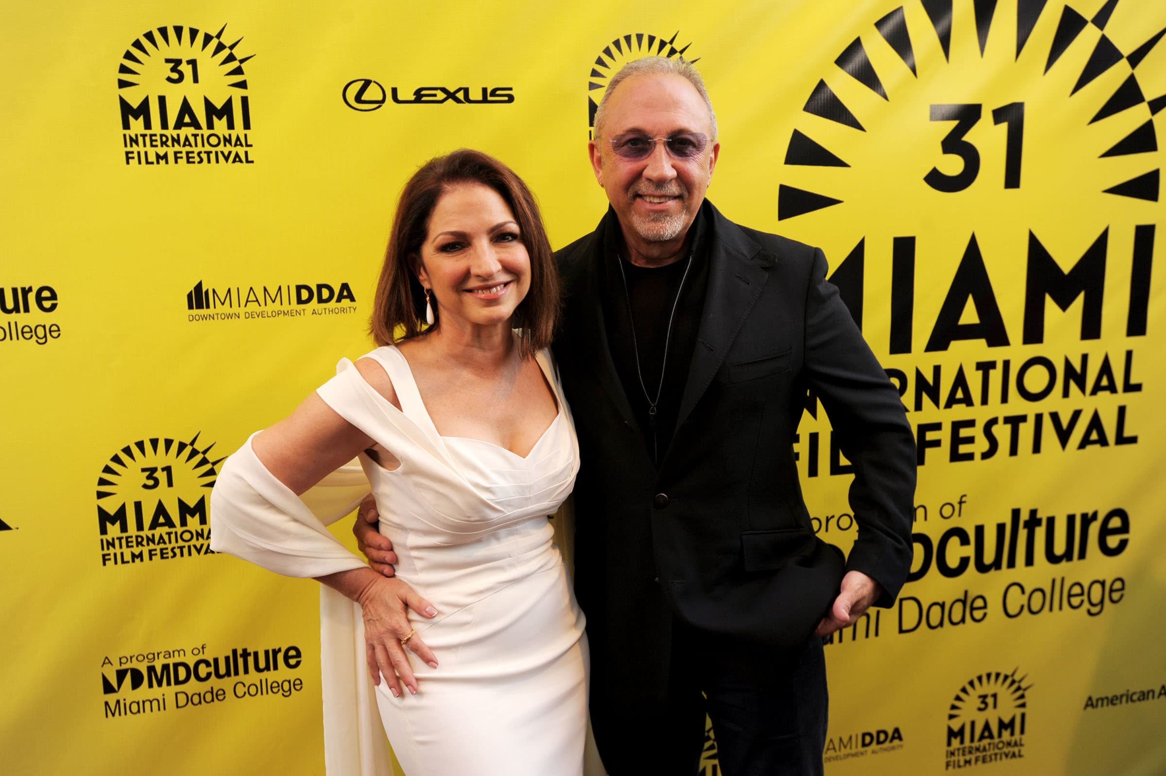 Gloria Estefan and Emilio Estefan at the 2014 Miami International Film Festival. Photograph by World Red Eye.