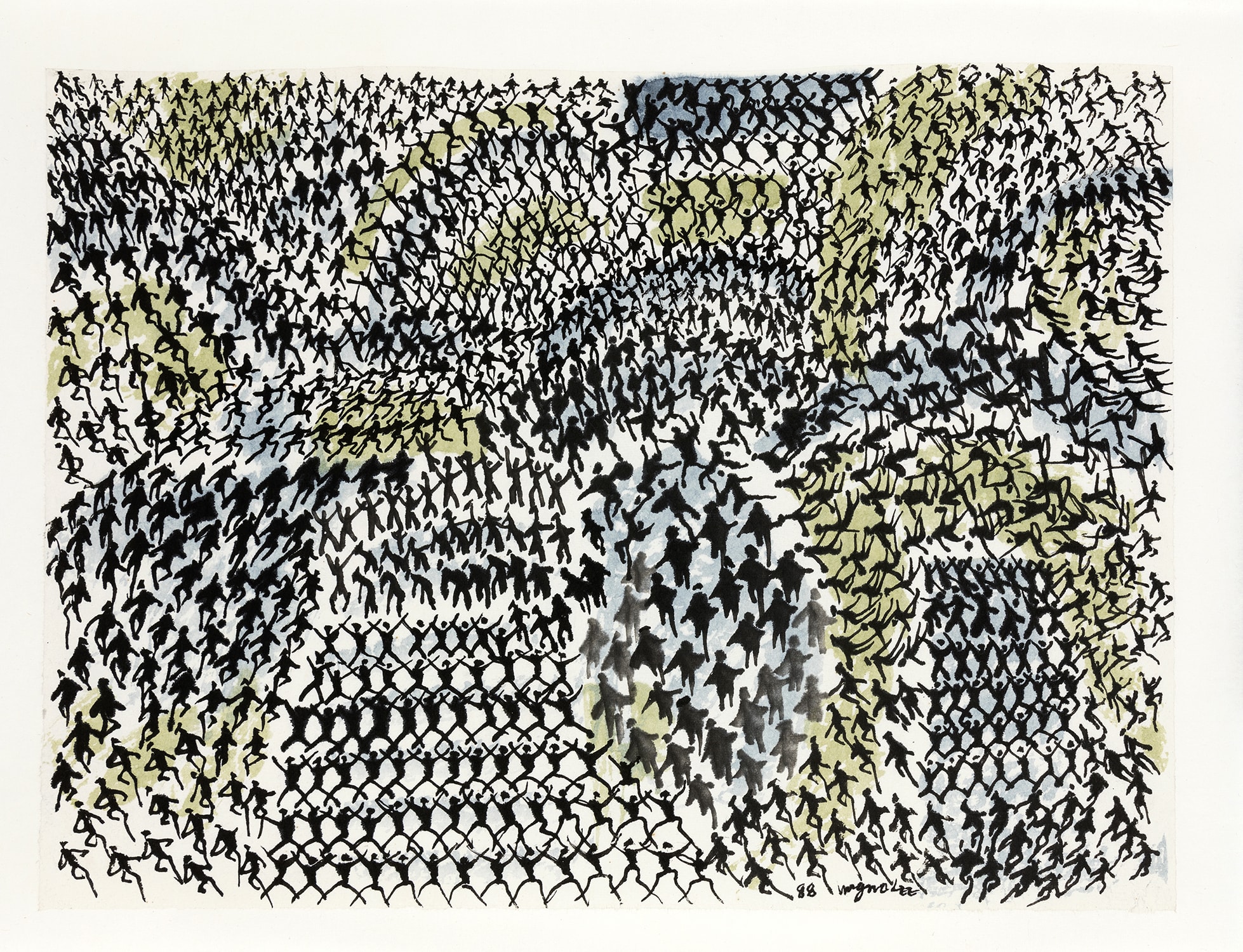 Ungno Lee, People, 1981. Courtesy of Galerie Vazieux, Paris.