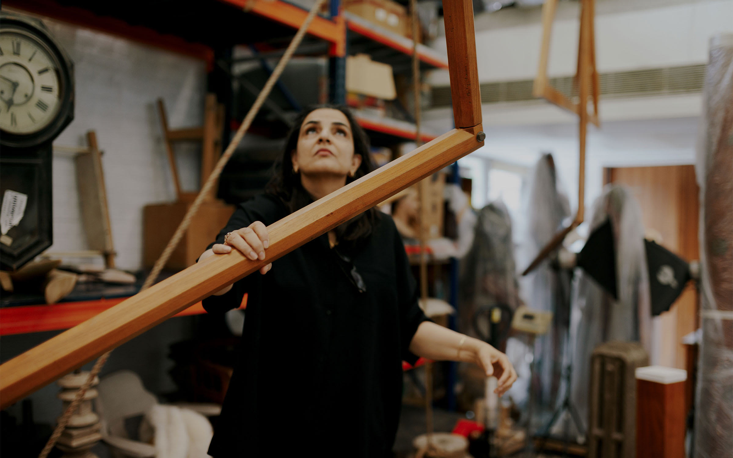 Bharti Kher in her studio, 2021.  Photo by Dolly Devi for Art Basel.