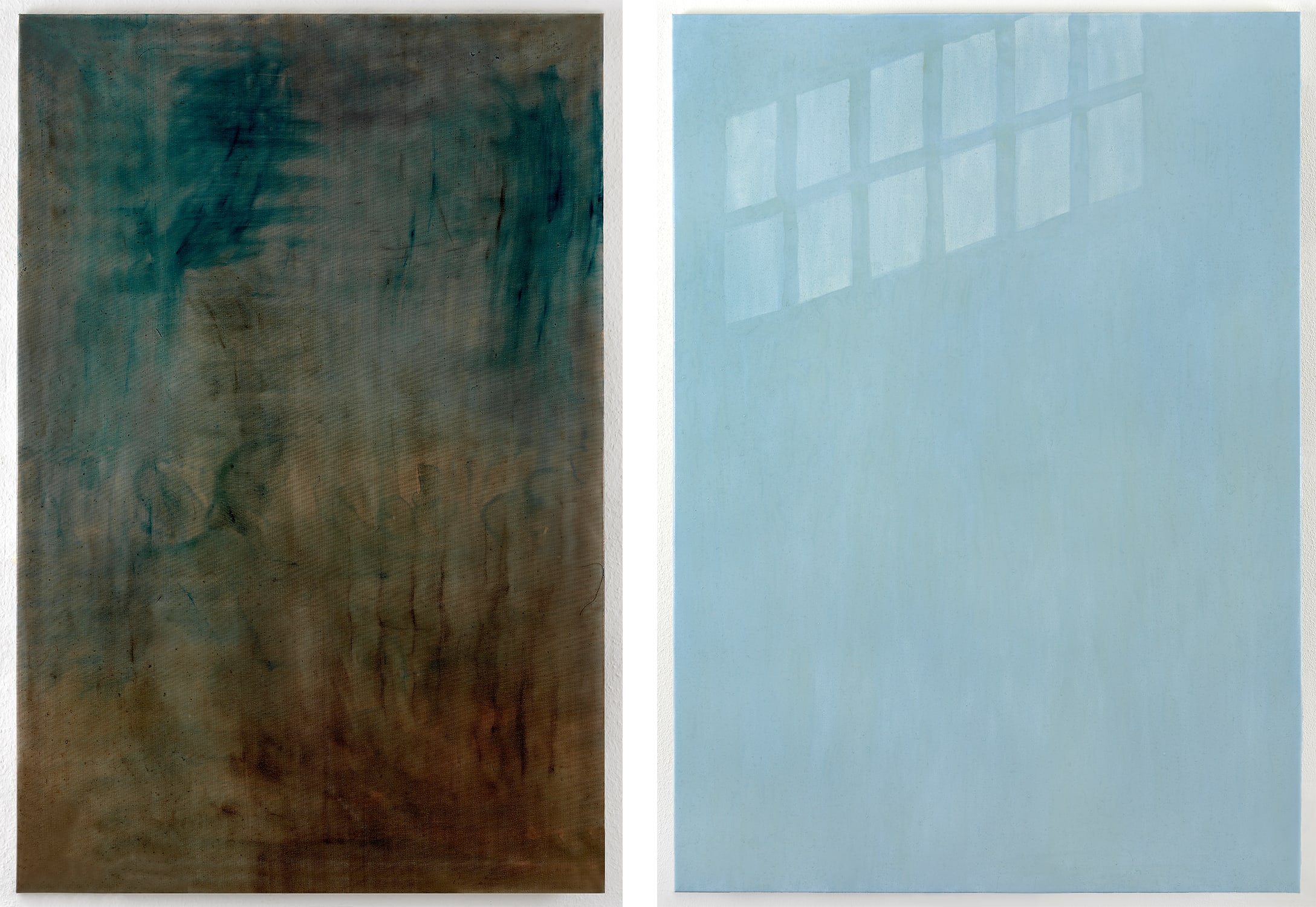 Left: Evelyn Taocheng Wang, Dutch Window No.7 / 4 Layers, 2020. Right: Evelyn Taocheng Wang, Dutch Window No.2 / 7 Layers, 2020. Courtesy of the artist and Antenna Space, Shanghai.