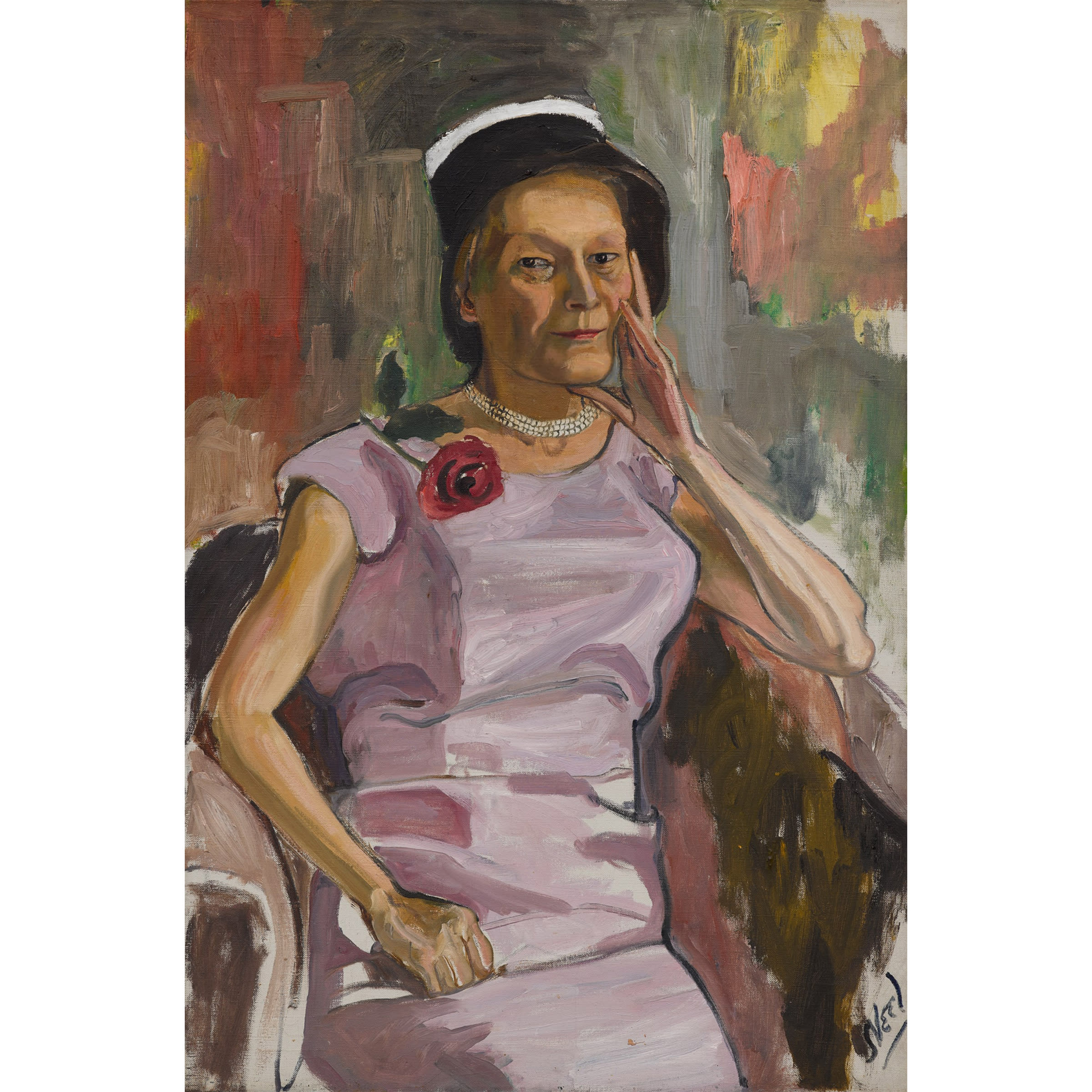 左:《Weinende Frau》(1997),托馬斯.舒特,作品於沙尼市中心展出,圖片由Pietro Spartà藝廊提供;右:Pietro Spartà於托馬斯.舒特作品前,拍攝於2022年9月,照片由Louis Canadas為藝+巴黎:由巴塞爾藝術展呈獻拍攝