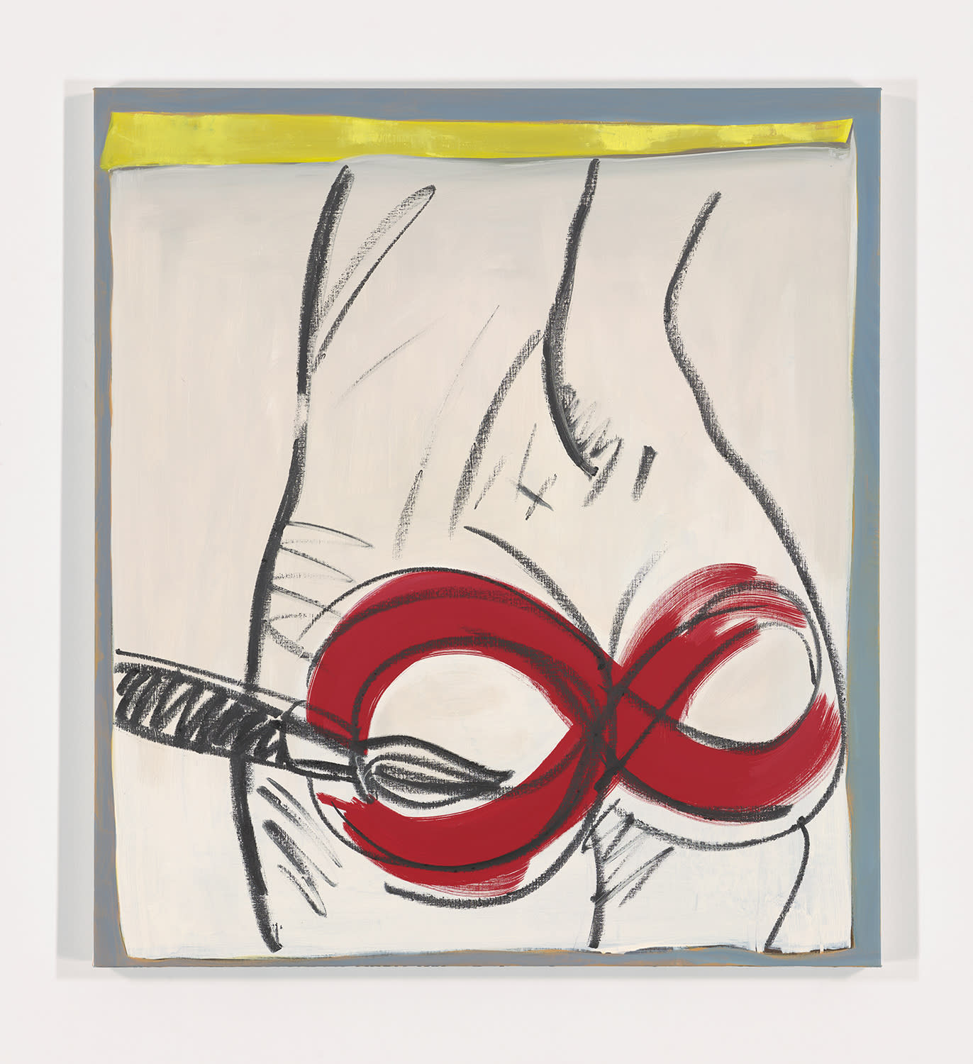 Ella Kruglyanskaya, Infinity Ass (Red/Yellow), 2022. Courtesy of the artist and Kendall Koppe, Glasgow. 