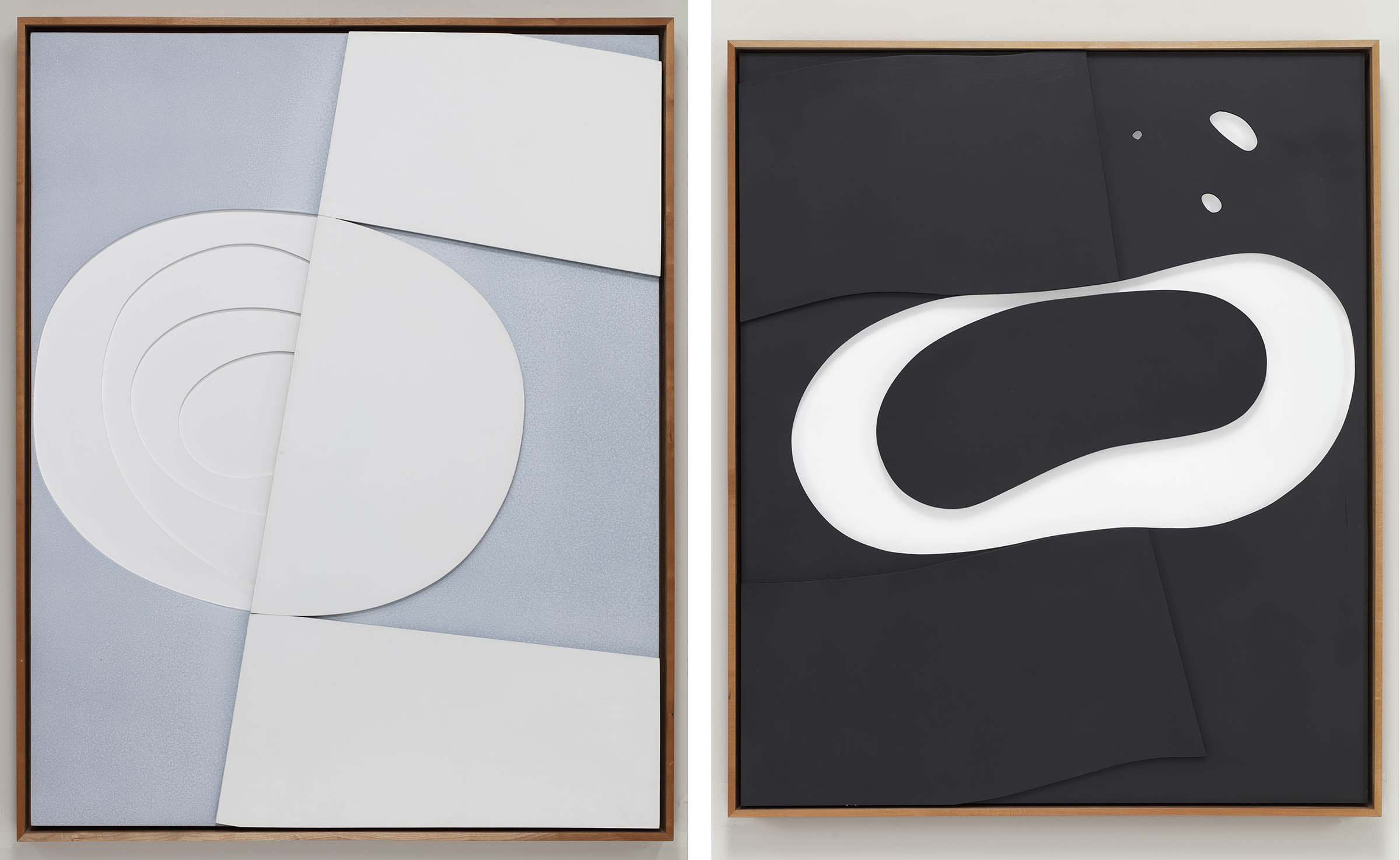 Yoshishige Saito, Work (12) (left) and Work (14), 1973 (originally created 1939–41). Photos by Shu Nakagawa. Courtesy of Takuro Someya Contemporary Art, Tokyo. 