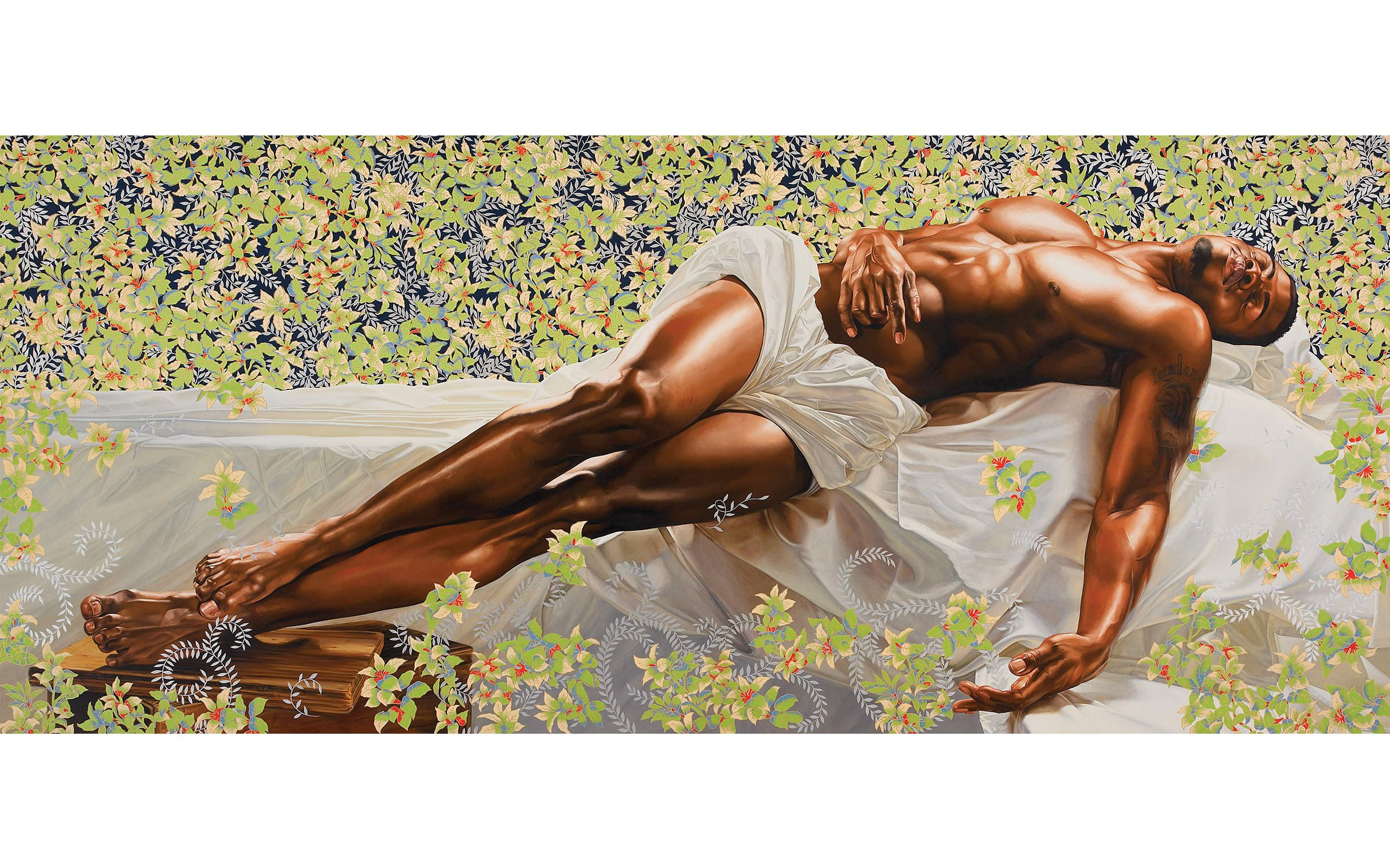 Kehinde Wiley, Sleep, 2008. Oil on canvas, 335.3 x 762cm, acquired in 2009. © Kehinde Wiley.