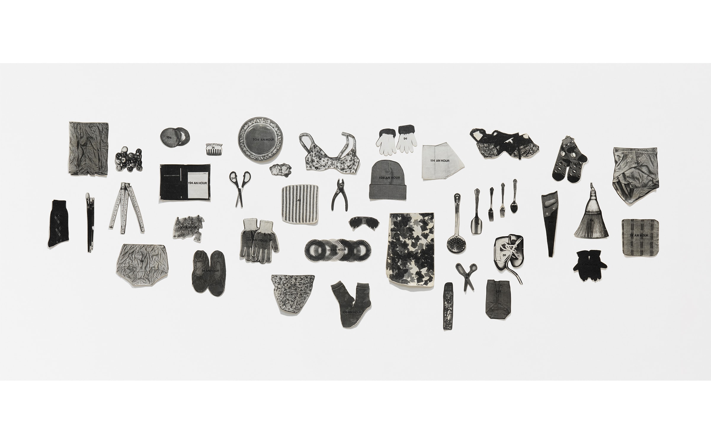 ​Howardena Pindell, Sweatshop, 1998 – 1999. Courtesy of the artist and Garth Greenan Gallery, New York City.