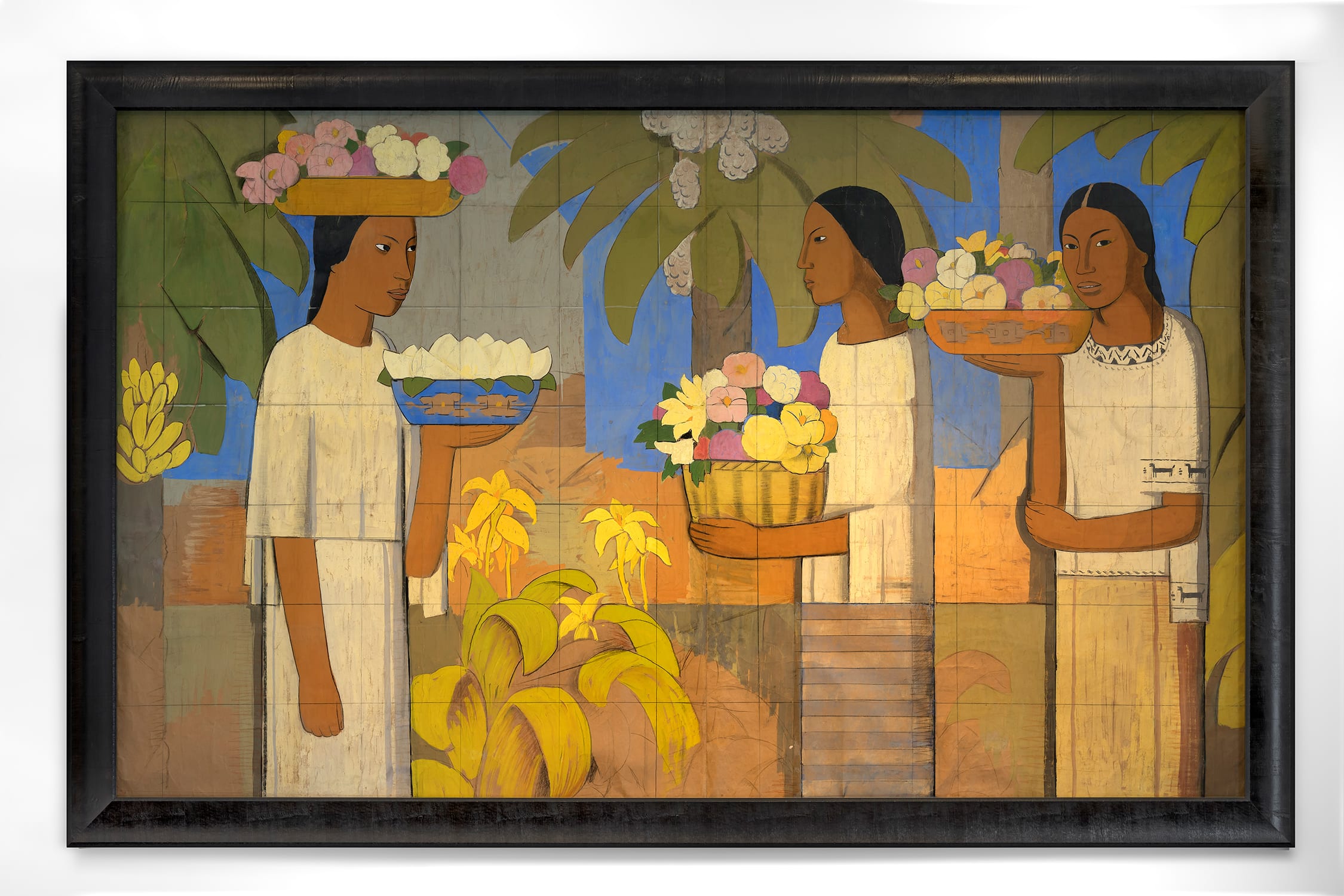 Alfredo Ramos Martínez, Mural Study (Vendedoras de Flores), c. 1936. © The Alfredo Ramos Martínez Research Project. Courtesy of Louis Stern Fine Arts, West Hollywood. Photo by Gene Ogami.