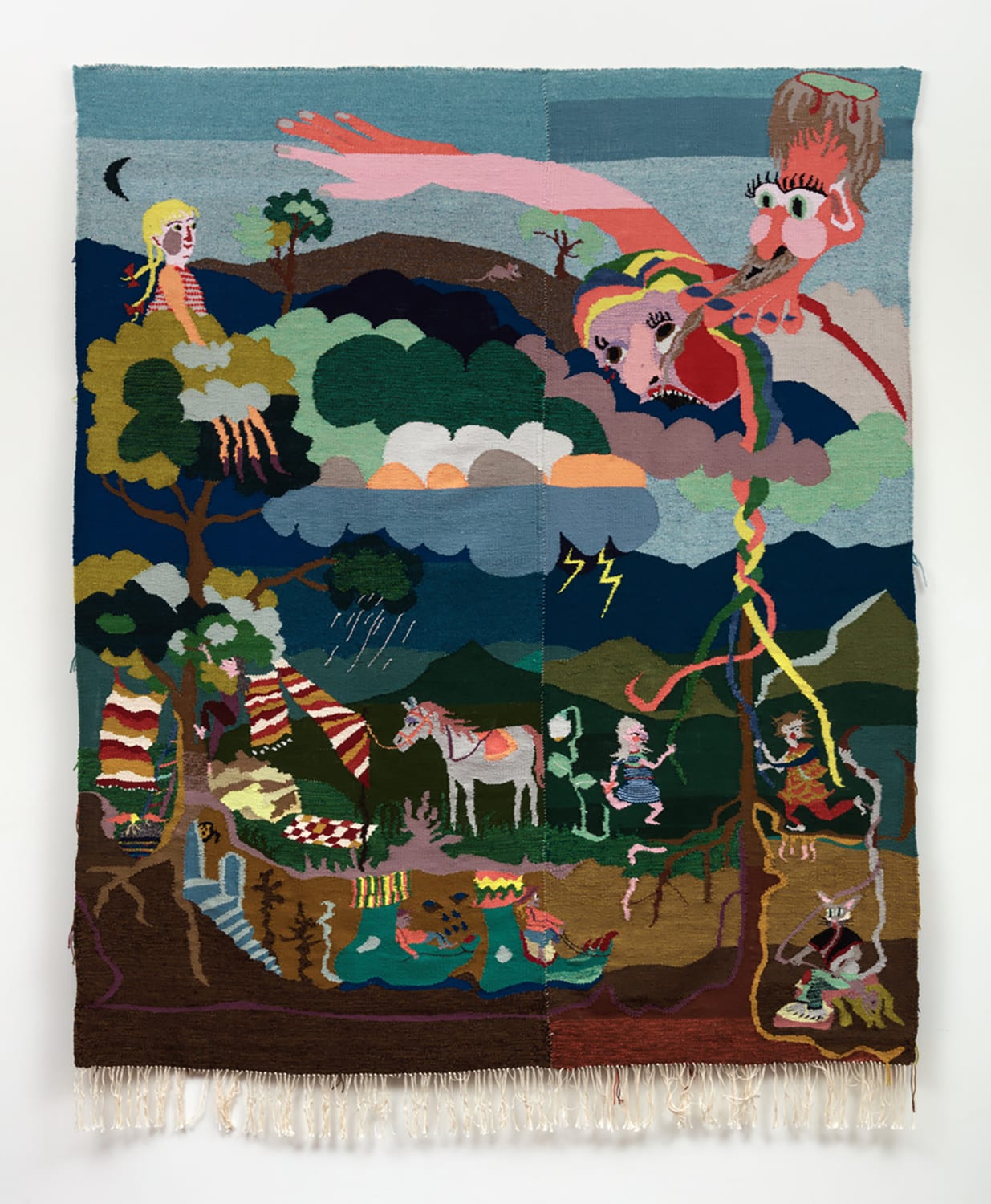 Christina Forrer, The Ogre's Wife, 2022. Cotton and wool. Photo by Paul Salveson. Courtesy of the artist, Parker Gallery, Los Angeles; Luhring Augustine, New York City; and Corbett vs. Dempsey, Chicago. © Christina Forrer.