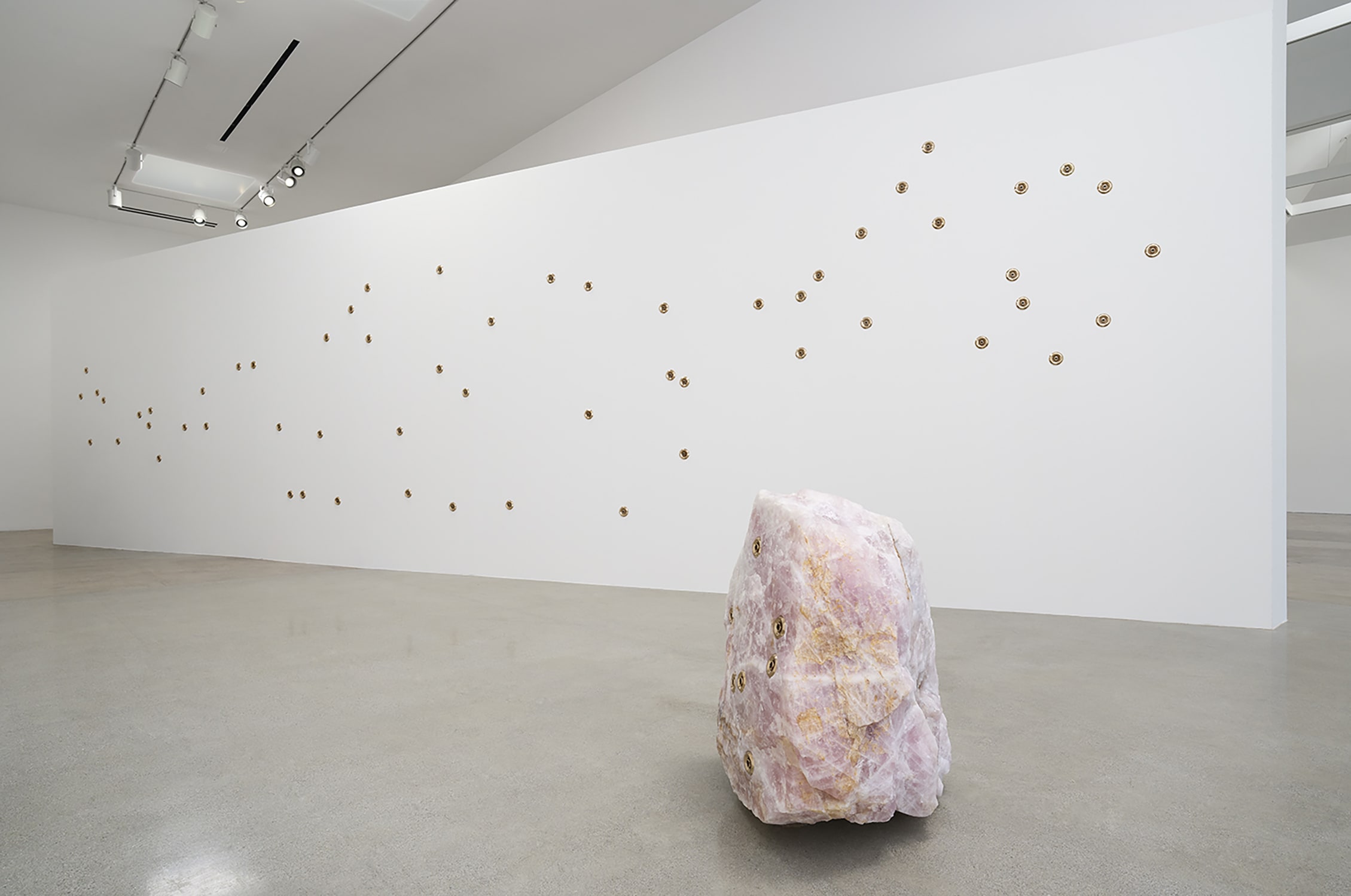 Installation view of Mika Tajima's exhibition ‘You Must Be Free’, Kayne Griffin, Los Angeles, 2022. Photo by Flying Studio, Los Angeles. Courtesy of the artist and Kayne Griffin, Los Angeles.