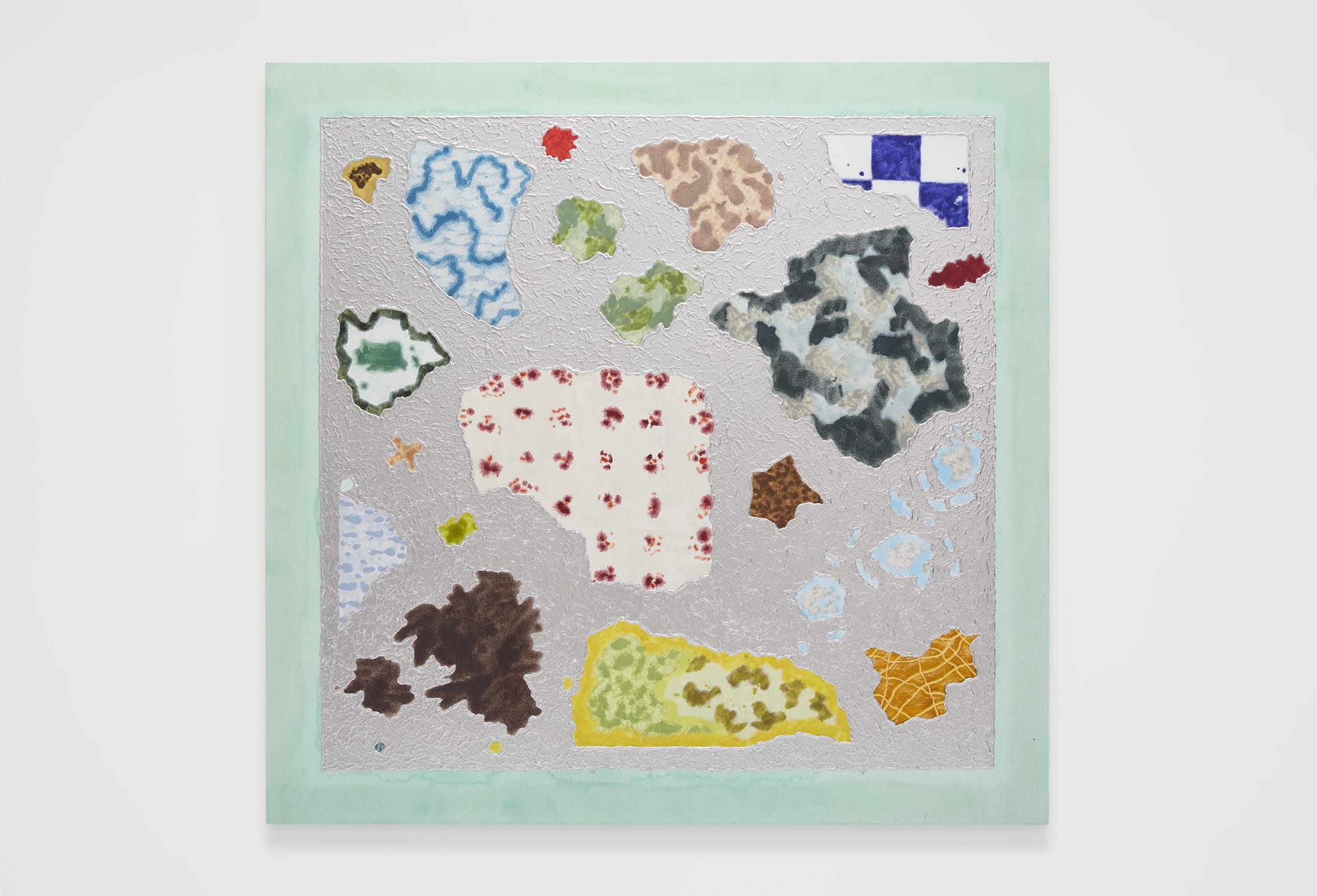 Rebecca Morris, Untitled (#08-20), 2020. Oil and spray paint on canvas. Photo by Lee Tyler Thompson. Courtesy of the artist; Parker Gallery, Los Angeles; and Bortolami Gallery, New York City.