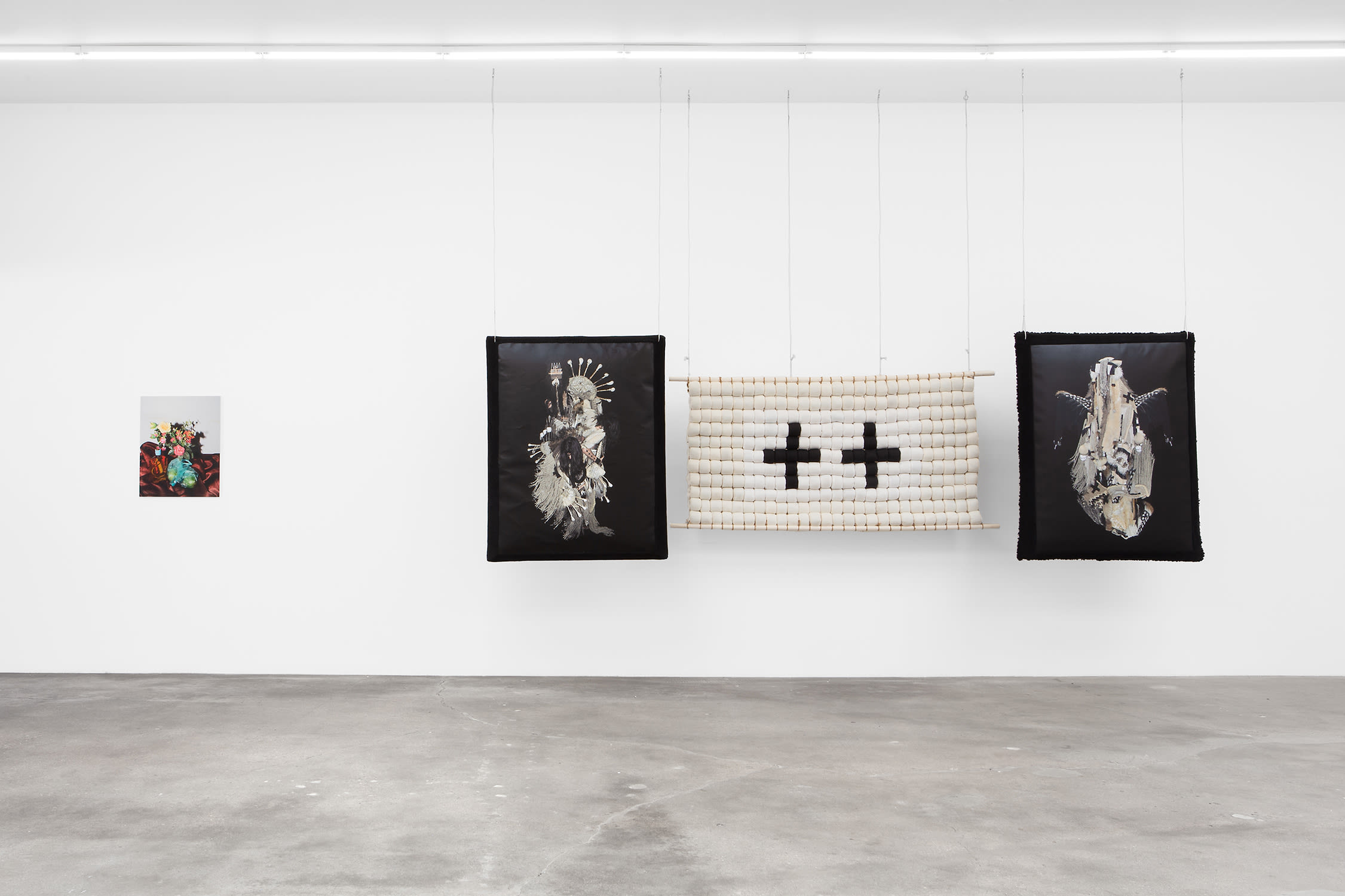 Installation view of the exhibition ‘Snake whisky still life and other stories’, Various Small Fires, Los Angeles, 2022. Courtesy of the artists; Various Small Fires, Los Angeles, Dallas, and Seoul; and Bockley Gallery, Minneapolis.