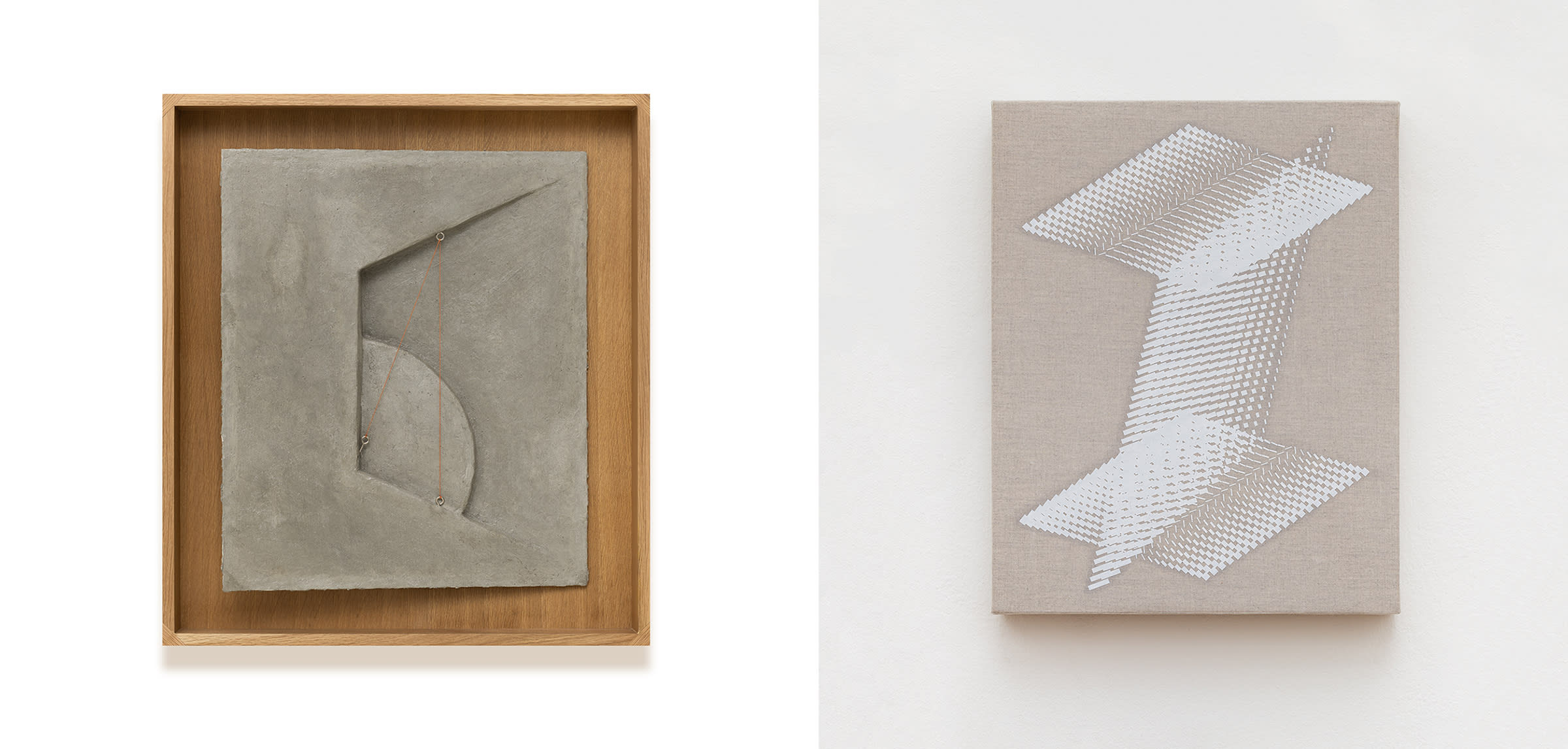 Left: Genevieve Chua, Pathway #2, Steadfast, 2022. Right: Genevieve Chua, Breeze Blocks #35, 2022. Both images © Genevieve Chua / STPI. Courtesy of the artist and STPI – Creative Workshop & Gallery, Singapore.