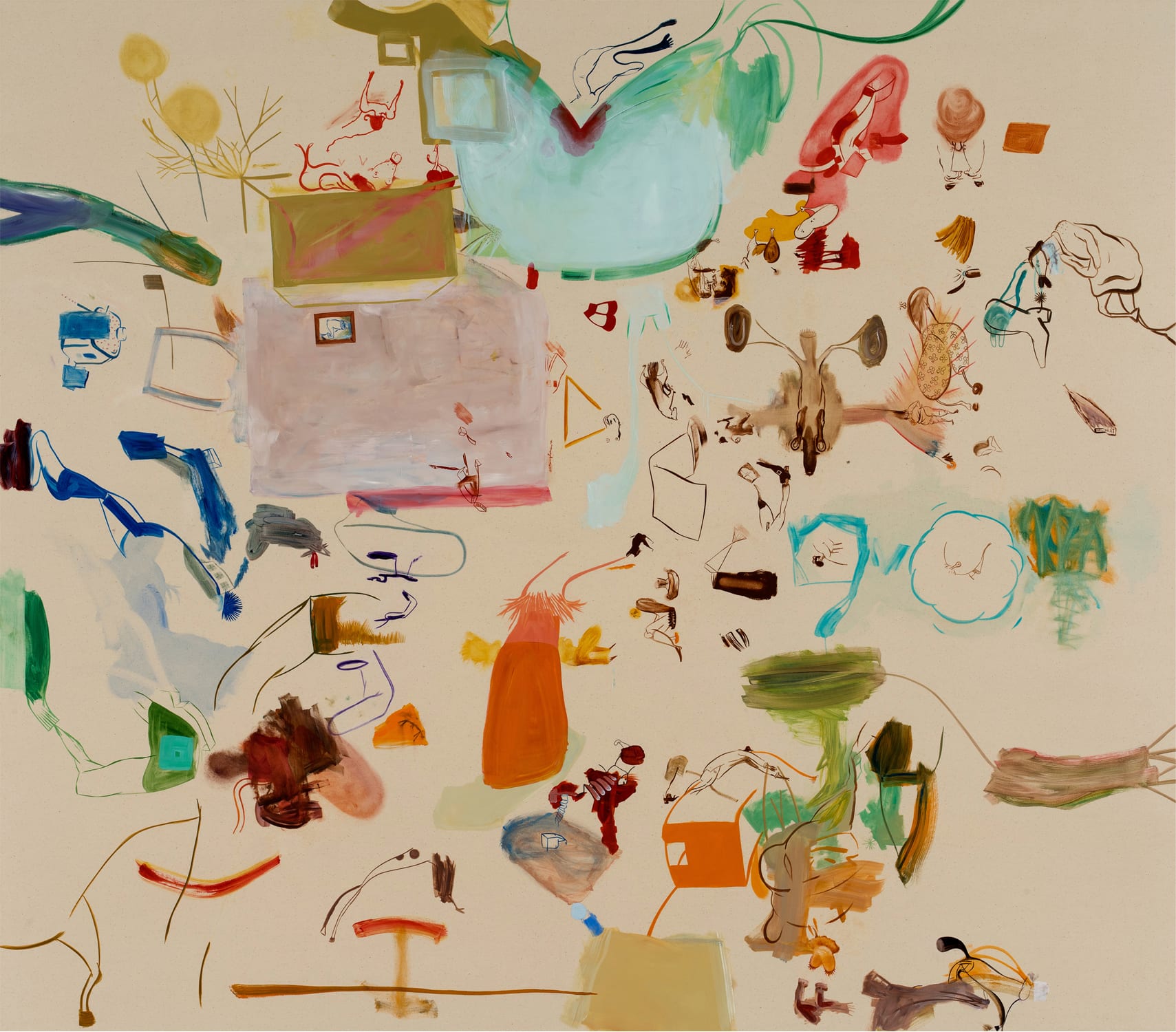Sue Williams, Quantum Entanglement, 2021. Courtesy of the artist and 303 Gallery, New York City. 
