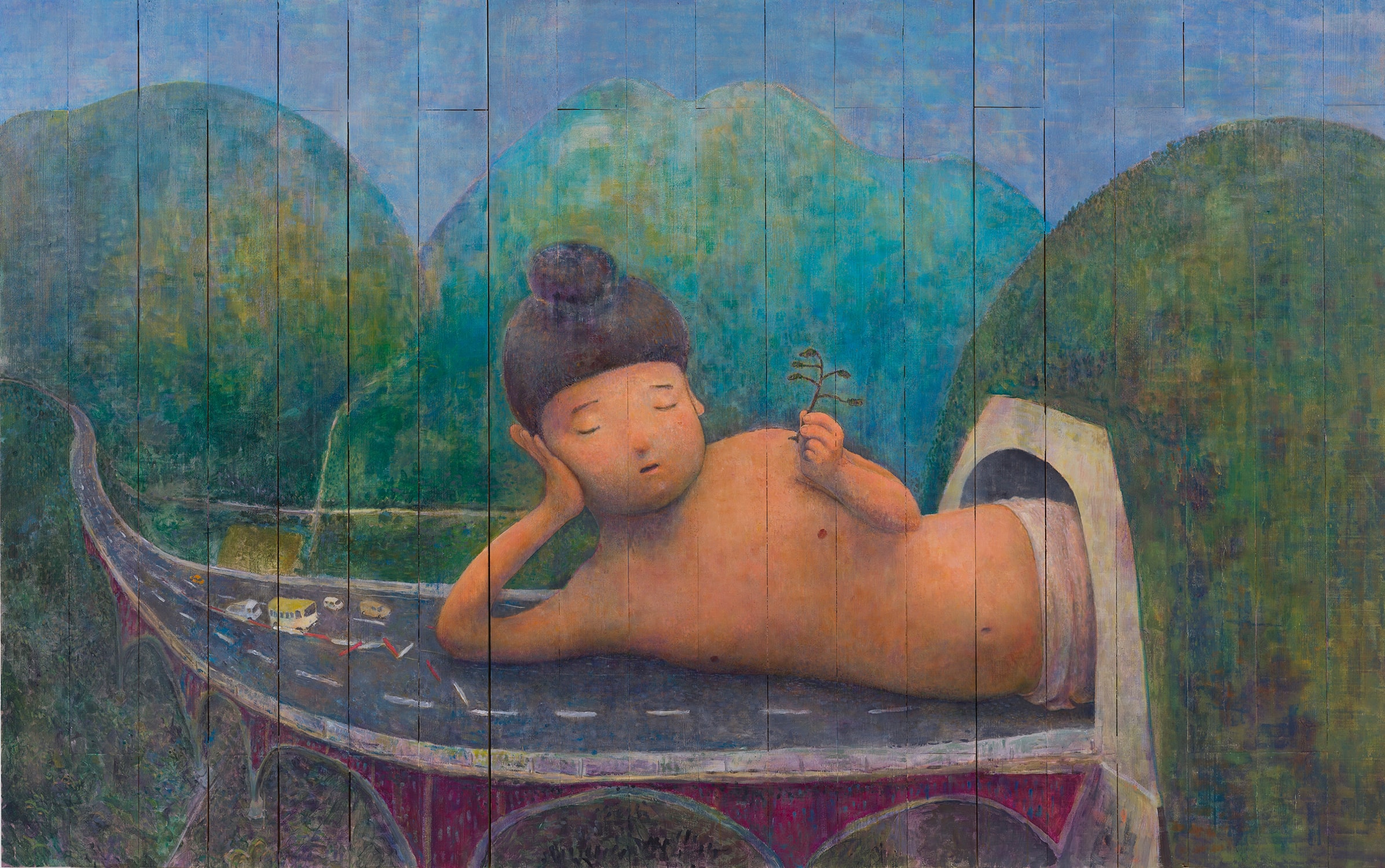 Otani Workshop, Buddha lying on the road, 2020. Courtesy of the artist. 