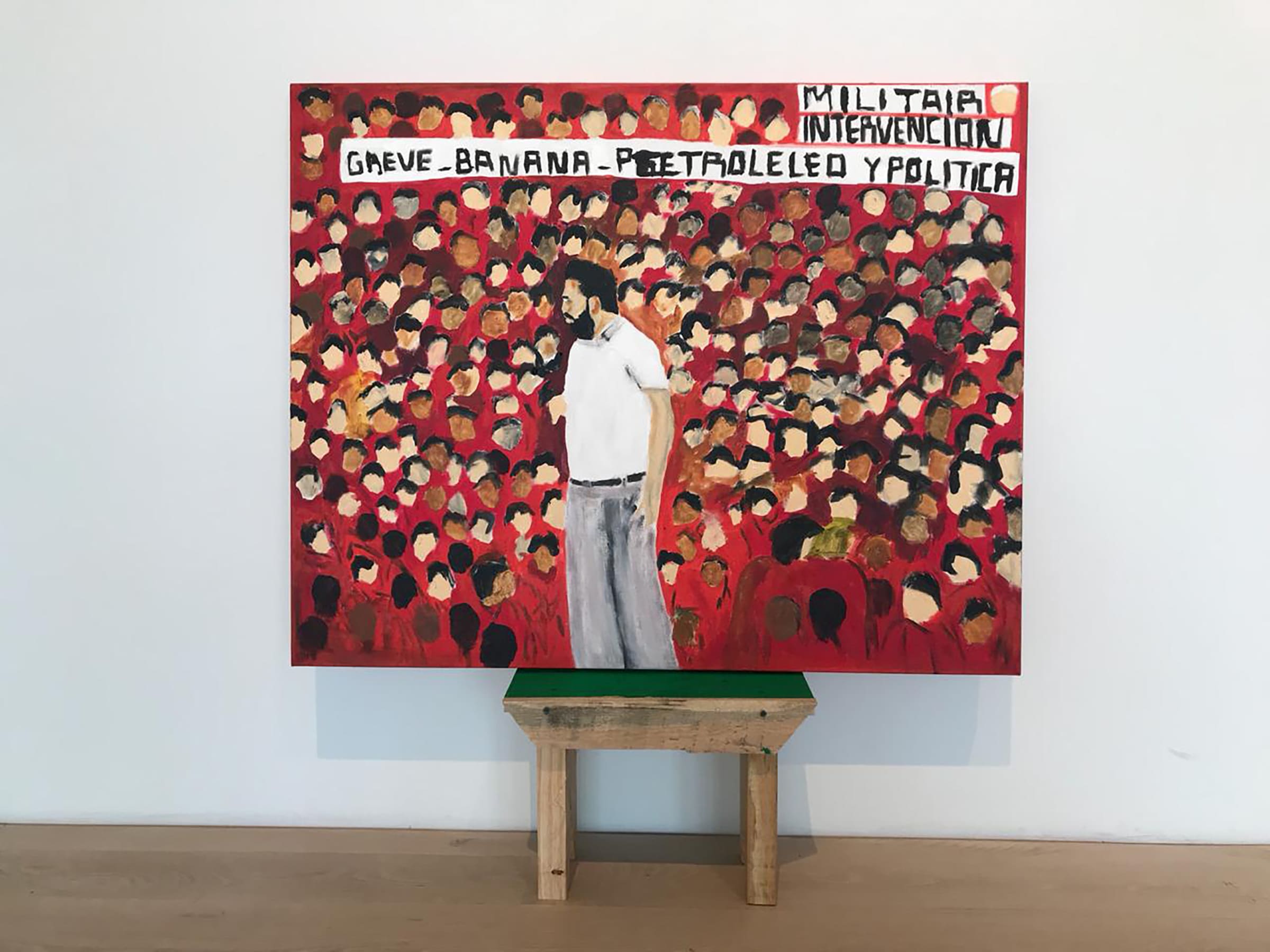 Paulo Nazareth, Militair intervention / Greve - Banana - Petroleleo y politica, 2019. Courtesy of the artist and Mendes Wood DM, São Paulo, Brussels, New York. Copyright Paulo Nazareth.