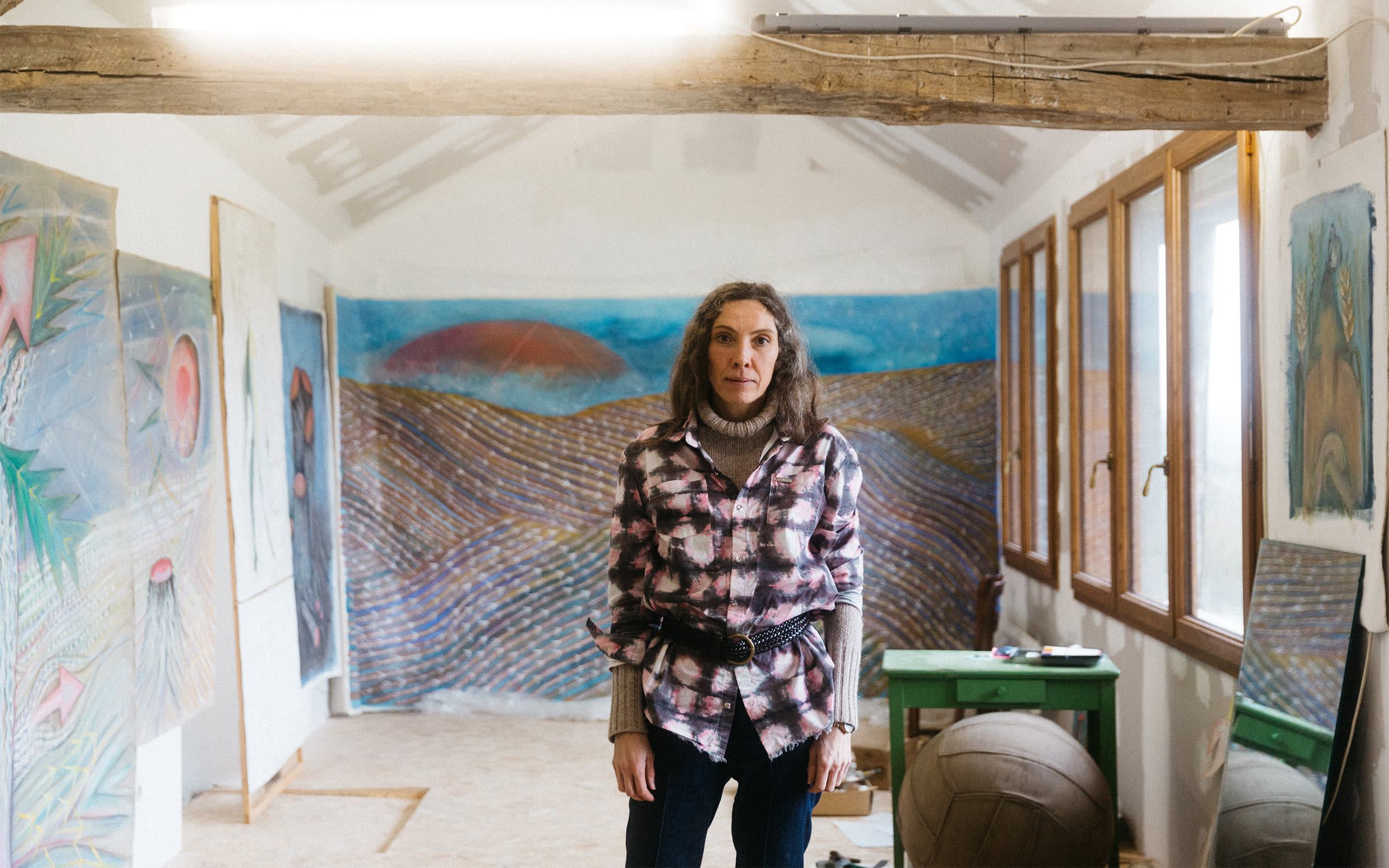 Mathilde Rosier in her Burgundy studio. Photograph by Baptiste de Ville d'Avray for Paris+ par Art Basel.