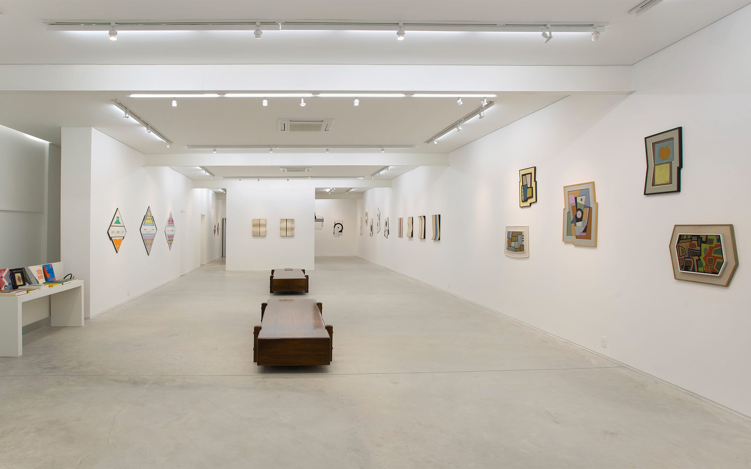 Exhibition view of ‘Carmelo Arden Quin - The Modern Utopia’, on view at the gallery's Curitiba space in 2018. Courtesy of Simões de Assis, Curitiba and São Paulo. Photo by Sergio Guerini.