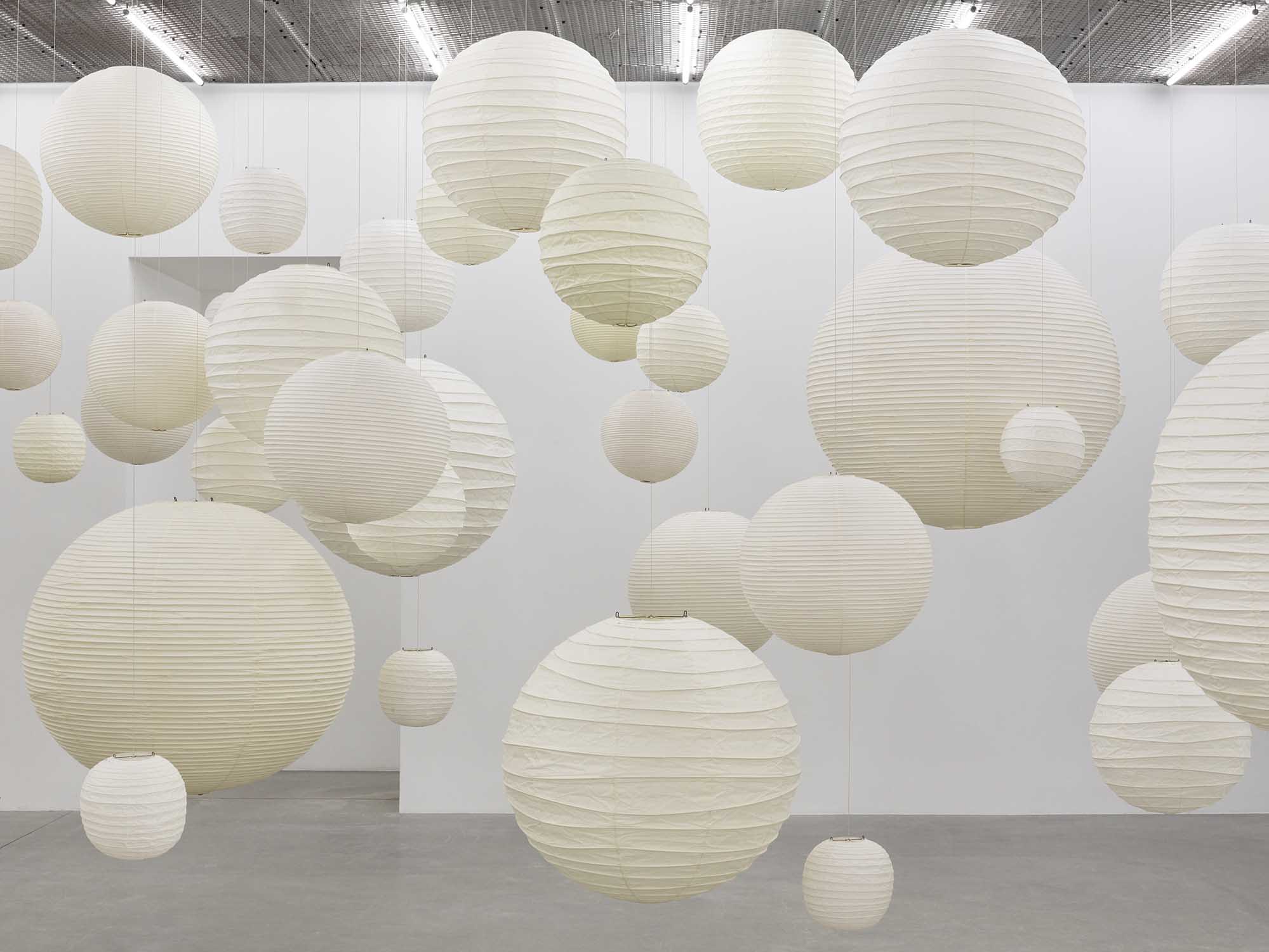 Isamu Noguchi, Akari Rain Cloud, installation view at White Cube Bermondsey. Photo by Ollie Hammick. © INFGM/ARS and White Cube, London.