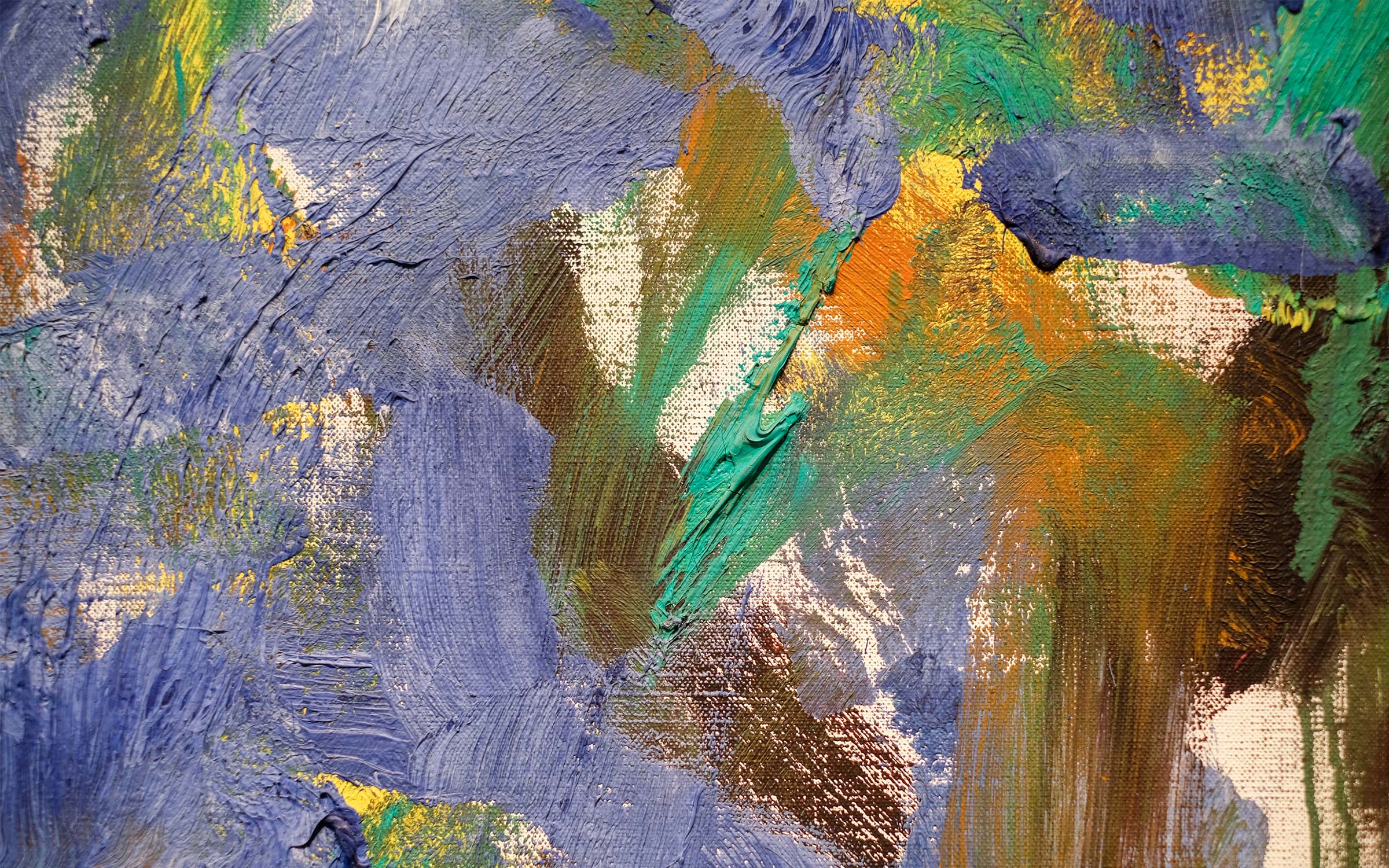 Detail from a work by Joan Mitchell, on view at Van de Weghe's booth at Art Basel in Basel 2018. 