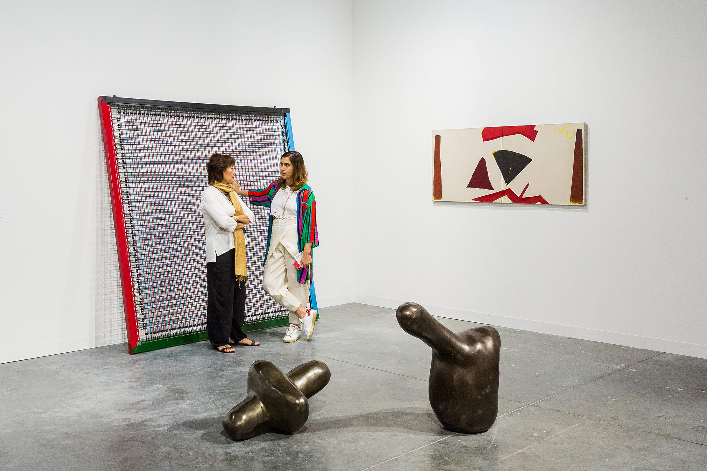 Installation view of Galeria Luisa Strina's booth at Art Basel Miami Beach, 2017.
