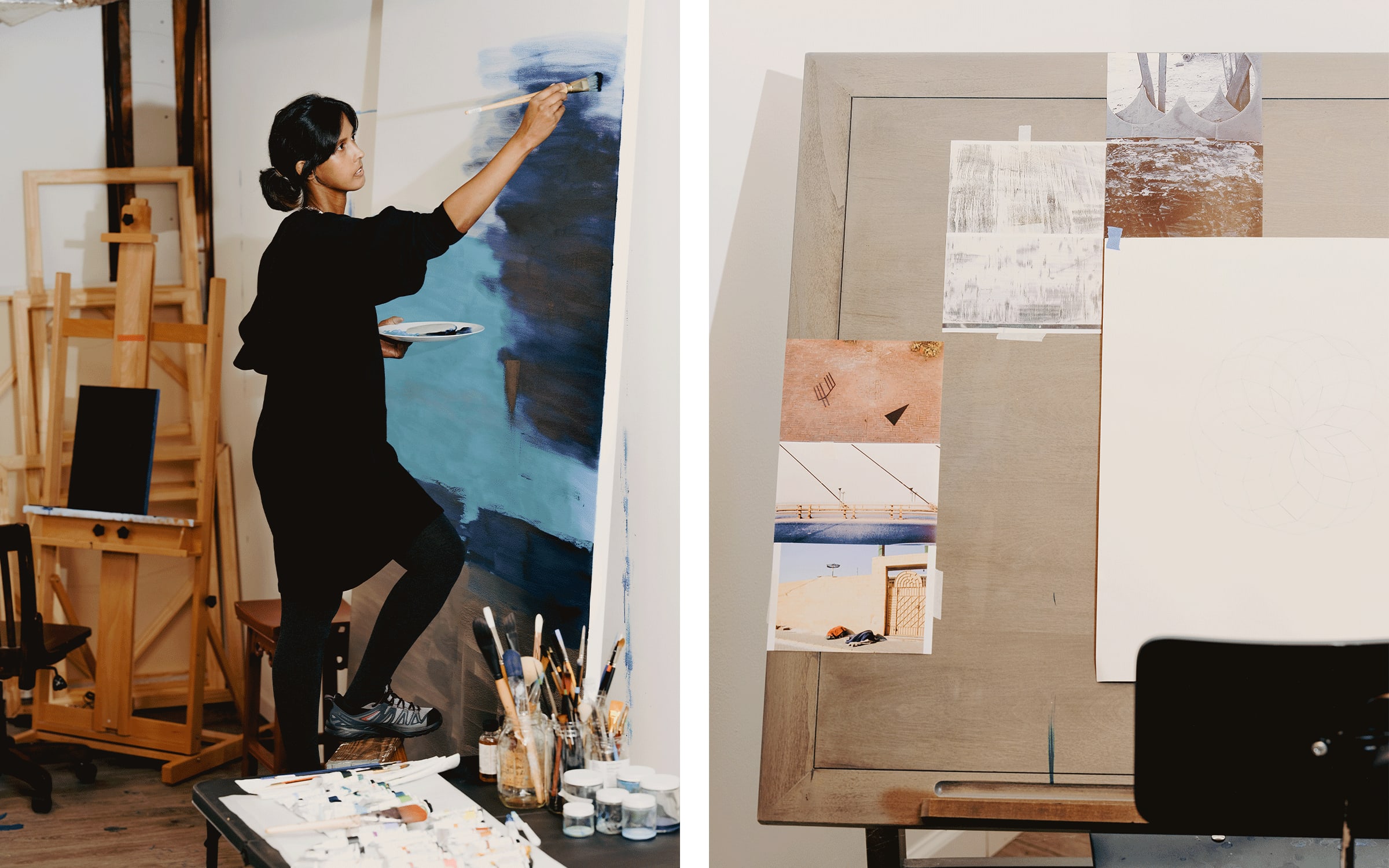 Ayesha Sultana in her studio. Photographs by Peyton Fulford for Art Basel.