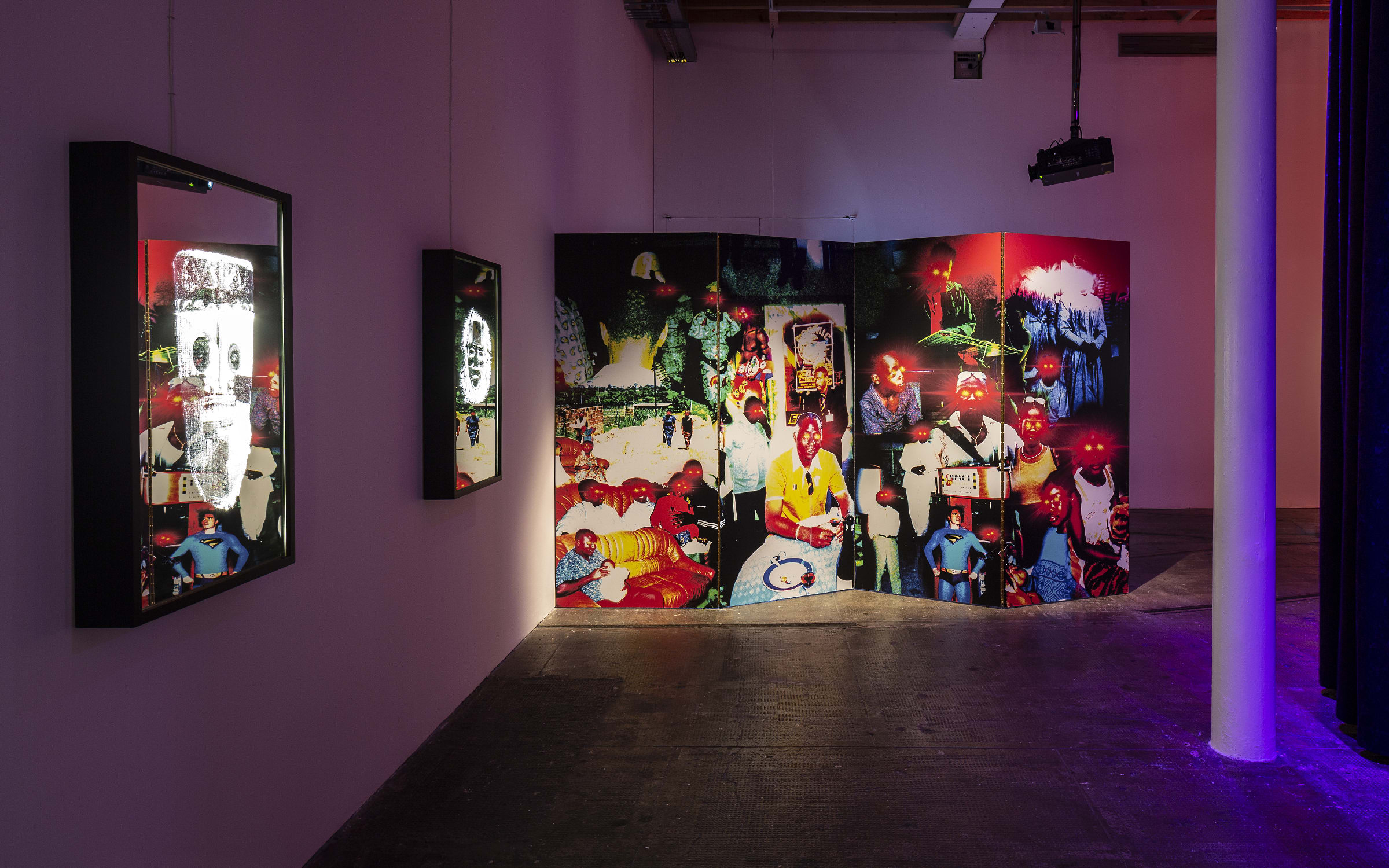 Exhibition view of Christelle Oyiri-K, “Gentle Battle” at Tramway, 2022. Courtesy of the artist.