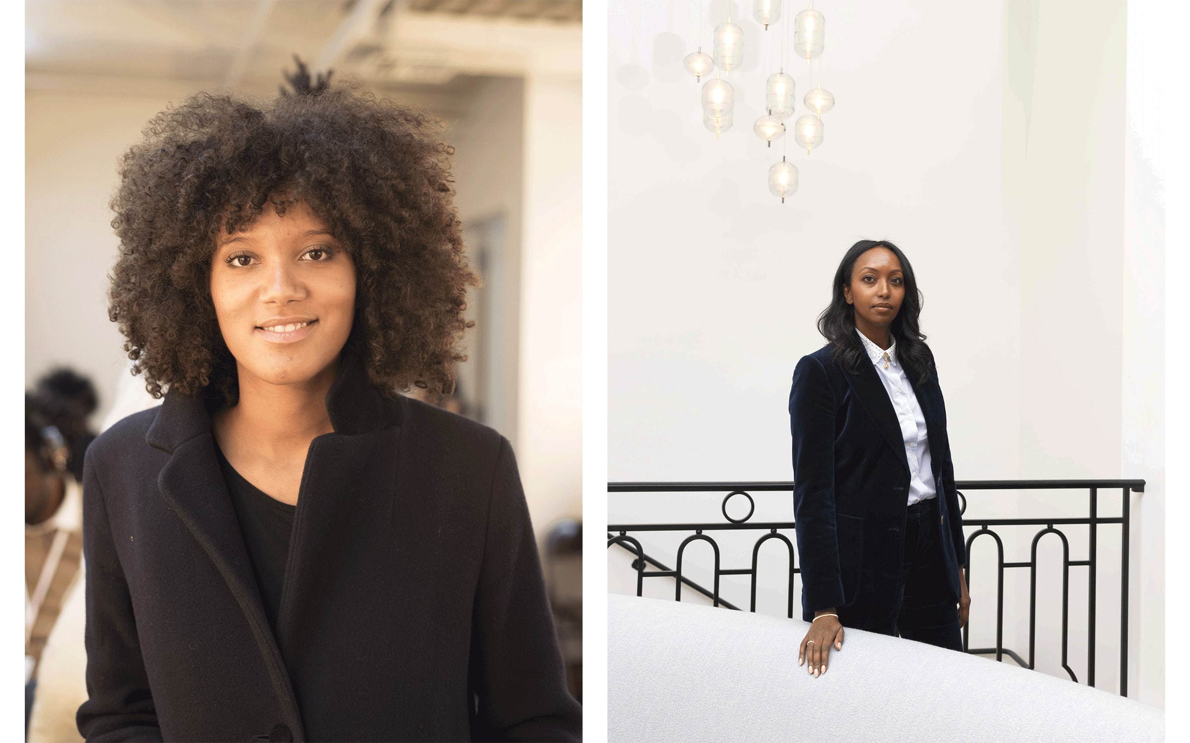 Left: Eva Barois de Caevel by Serli Lala. Right: Mariane Ibrahim, 2022. Photograph by Fabrice Gousset. Courtesy of Mariane Ibrahim.