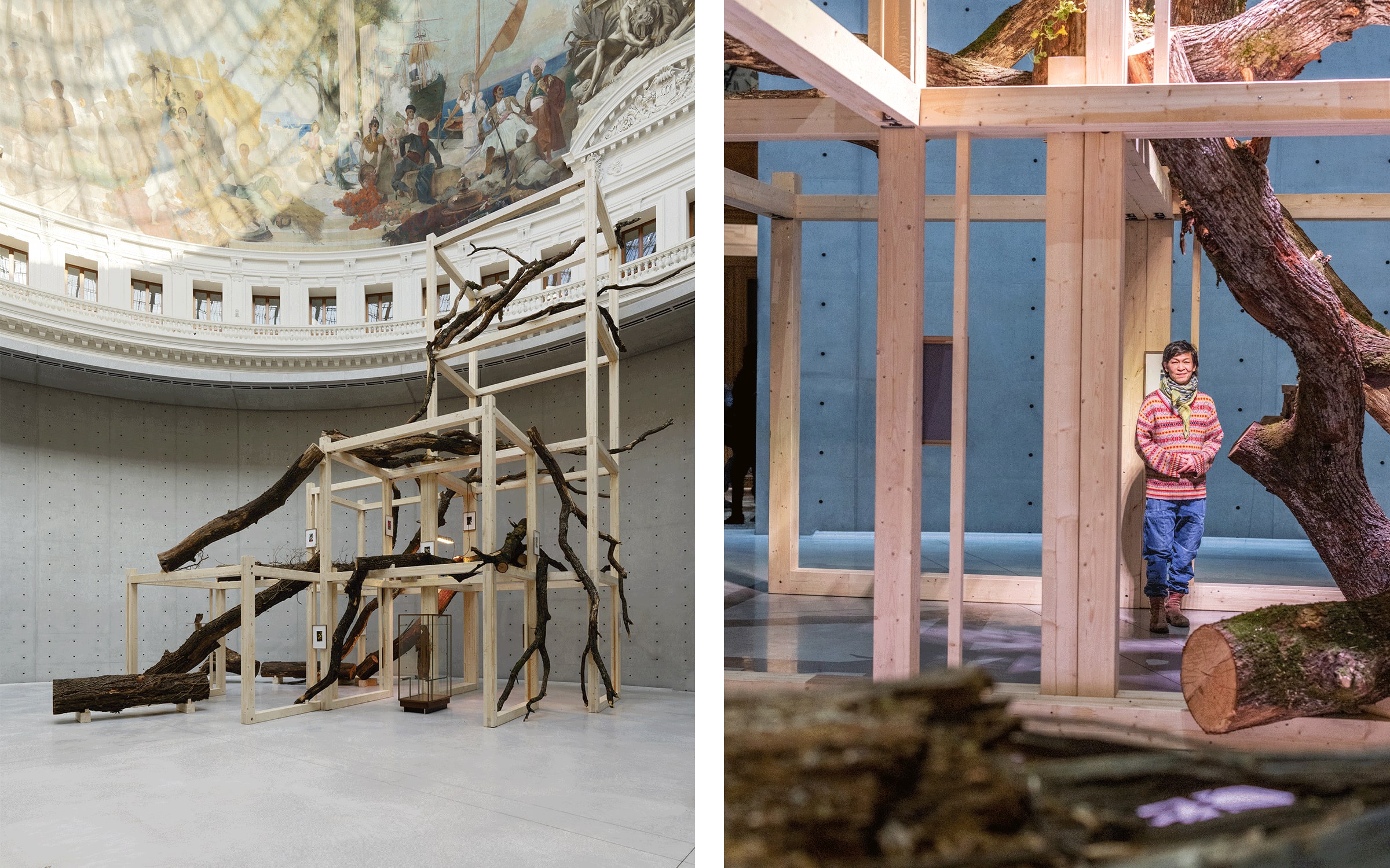Left: Danh Vo, Tropeaolum, 2023. Courtesy of Bourse de Commerce – Pinault Collection. Right: Danh Vo, 2023. Courtesy of Bourse de Commerce – Pinault Collection.