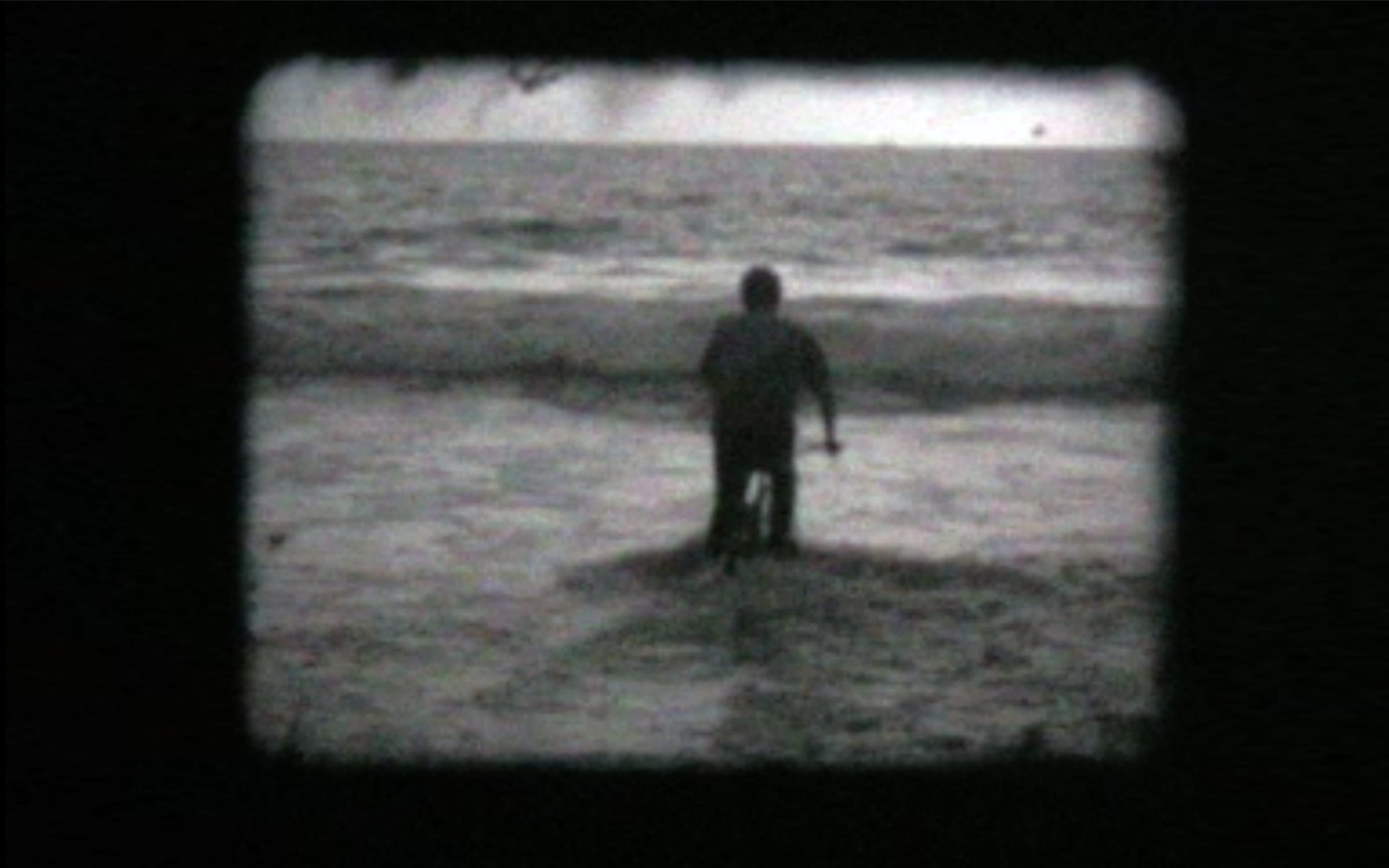 David Horvitz, still from Rarely Seen Bas Jan Ader Film (2007), Super 8 black-and-white film and digital video. Courtesy of ChertLüdde, Berlin.