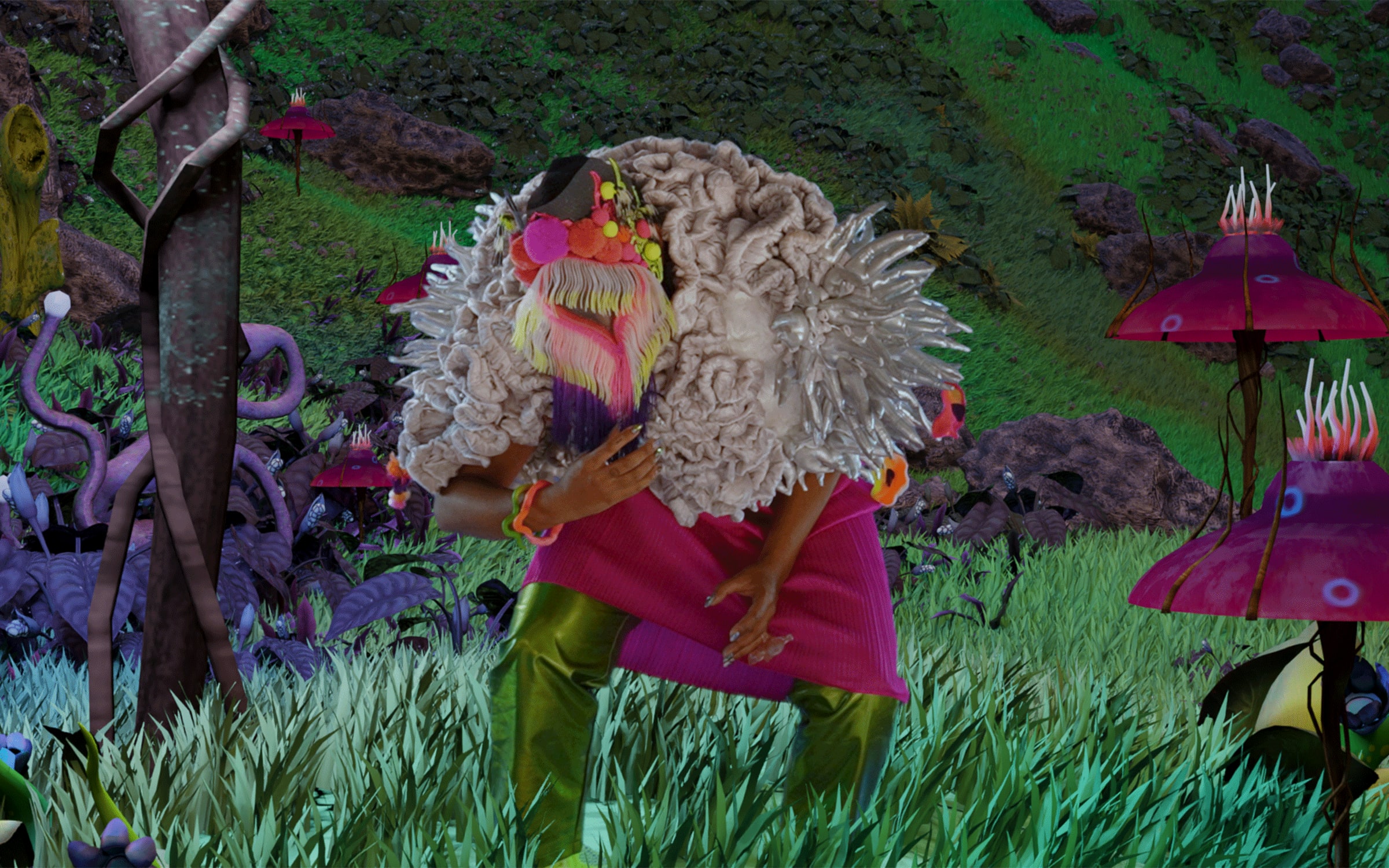 Josèfa Ntjam, matter gone wild (image issue de la vidéo), 2023 © ADAGP, Paris, 2023
