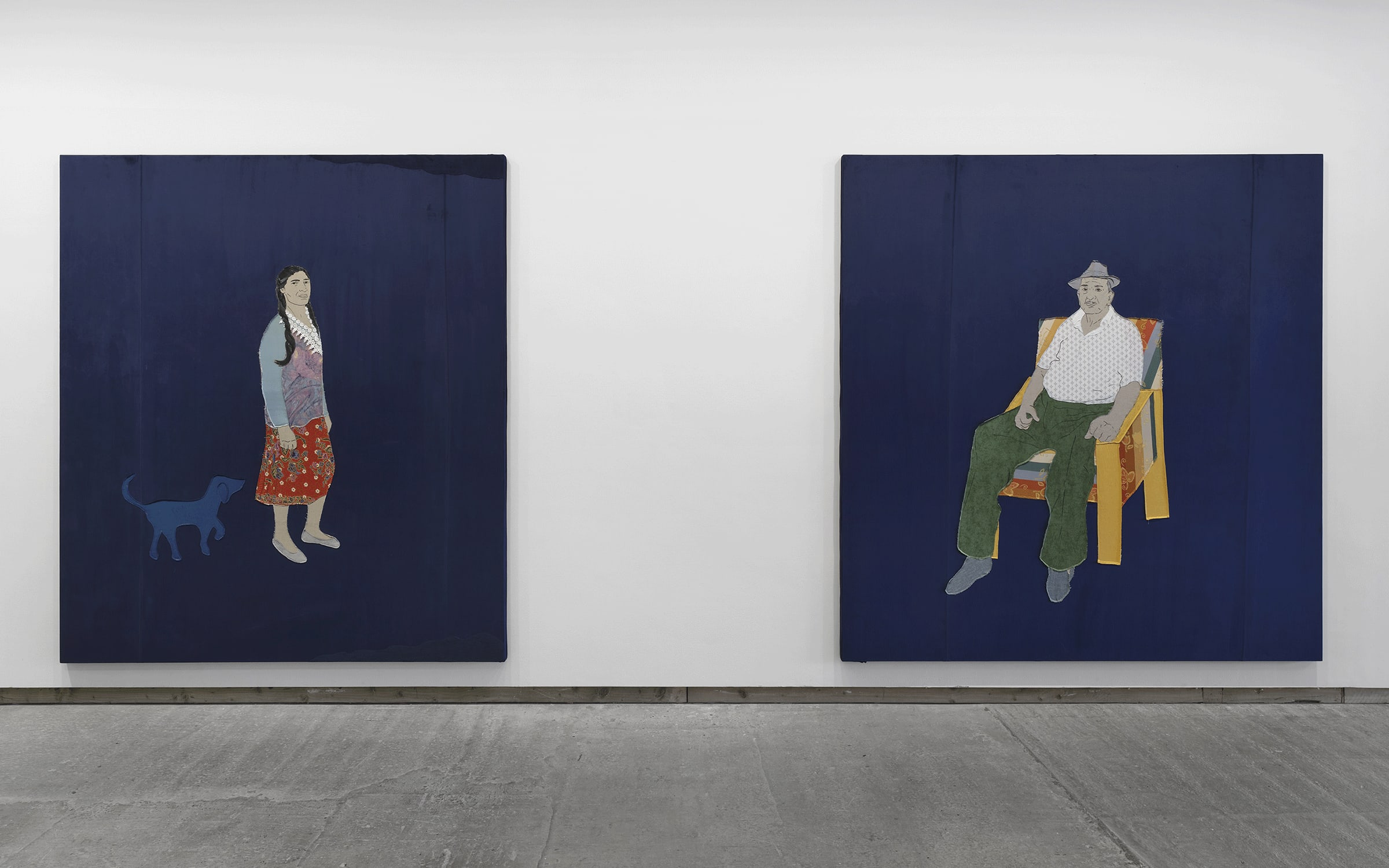 Installation view of Małgorzata Mirga-Tas’s artworks at Frith Street Gallery, London, 2023. Courtesy of the artist and Frith Street Gallery.