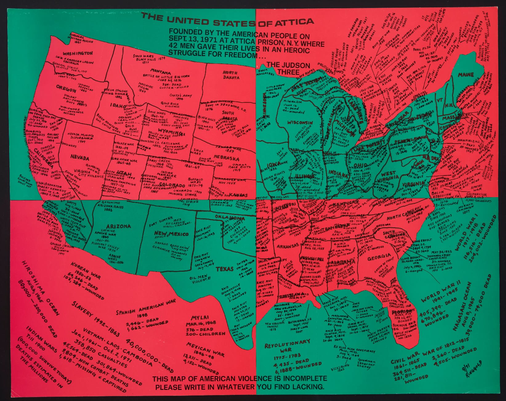 Rokhaya Diallo Responds to Faith Ringgold’s Map of Violence in America