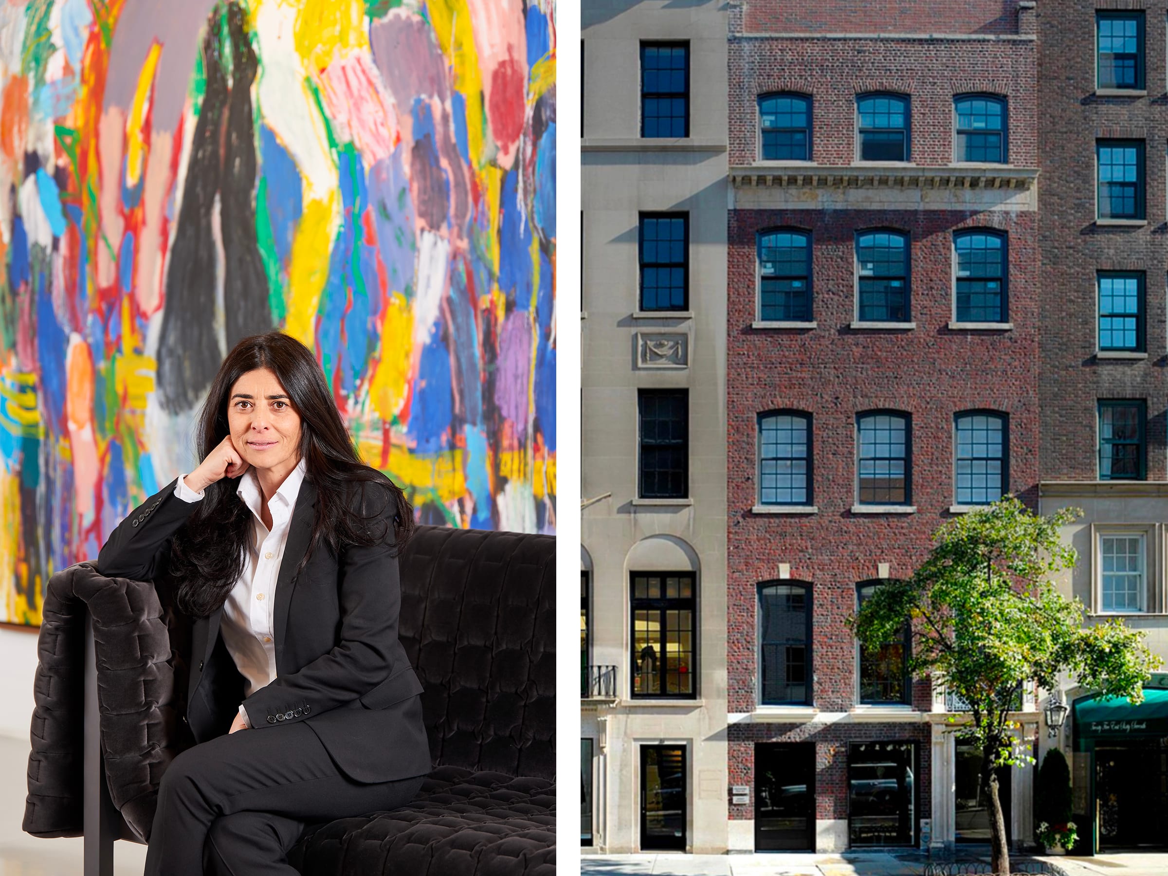 Left: Liza Essers. Right: Goodman Gallery's Upper East Side space. Courtesy Goodman Gallery.