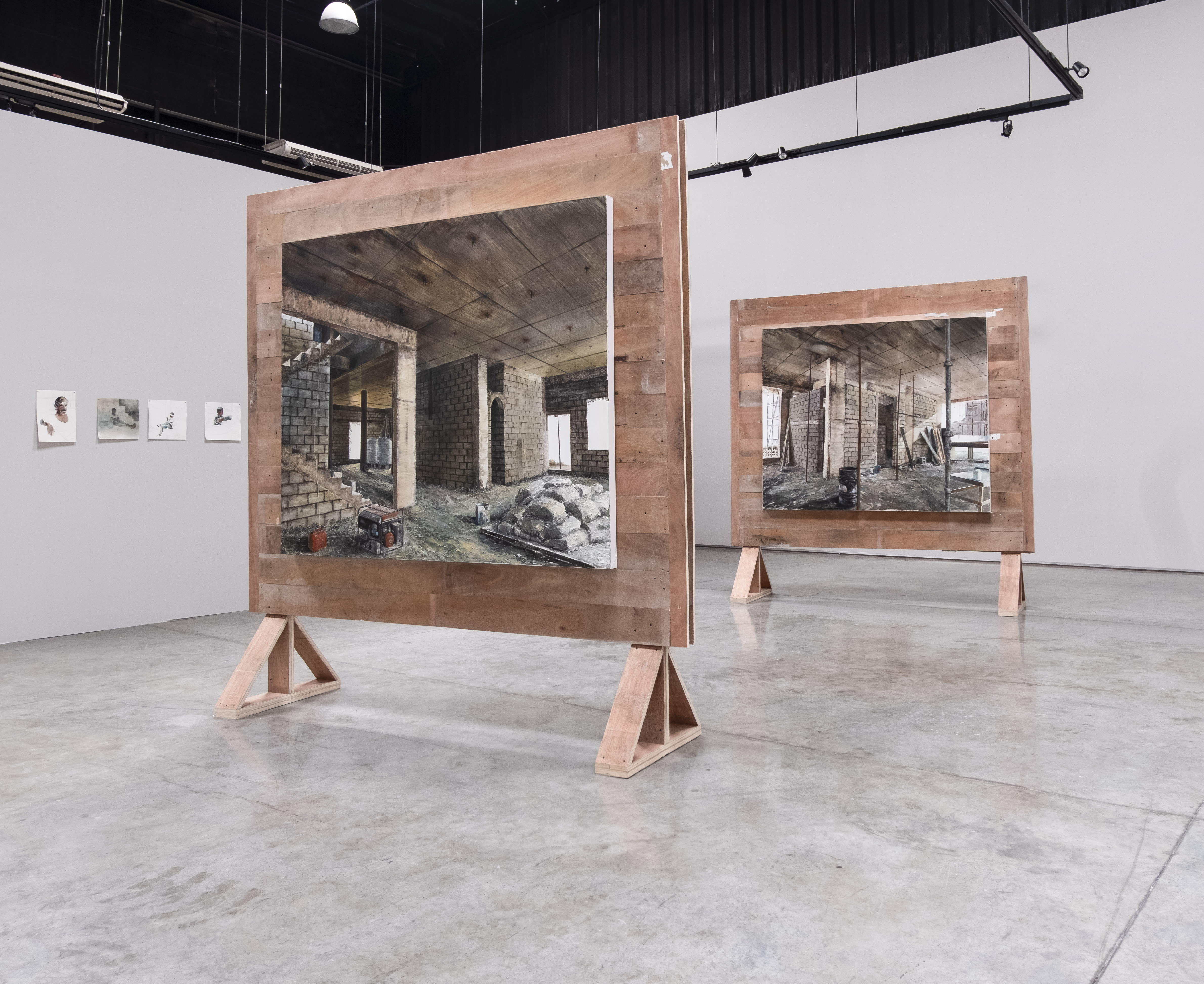Installation view of Mohammed Kazem’s exhibition ‘Infinite Angles’, Gallery Isabelle van den Eynde, Dubai, 2020.