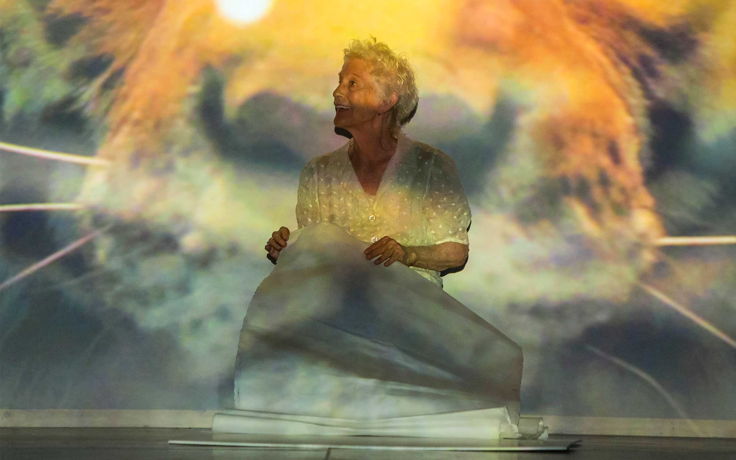 Joan Jonas, Wolf Lights, The Shape, the Scent, The Feel of Things, 2005, video still © 2017 Joan Jonas: Artists Rights Society (ARS), New York : DACS, London.