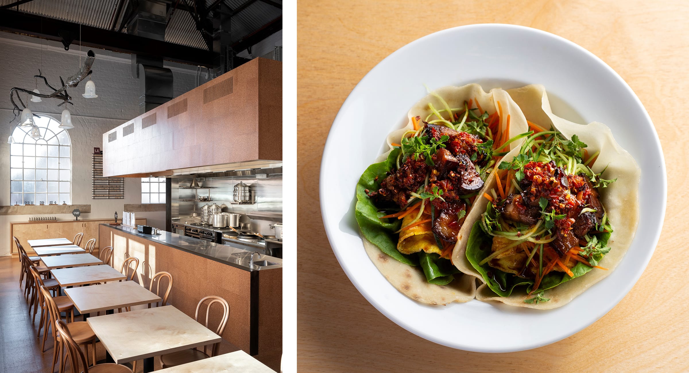 Lucky Kwong's restaurant. Left: Photograph by Tom Ferguson.