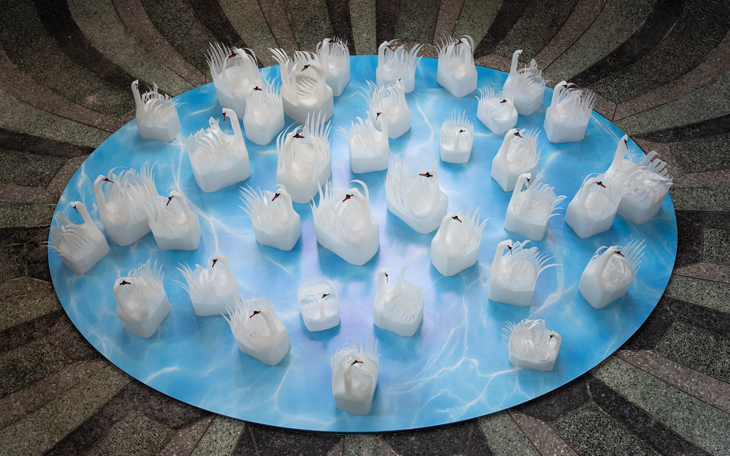 Madelon Vriesendorp, Swan Lake, installation view of Cosmic Housework at The Cosmic House. Photograph by Thierry Bal.