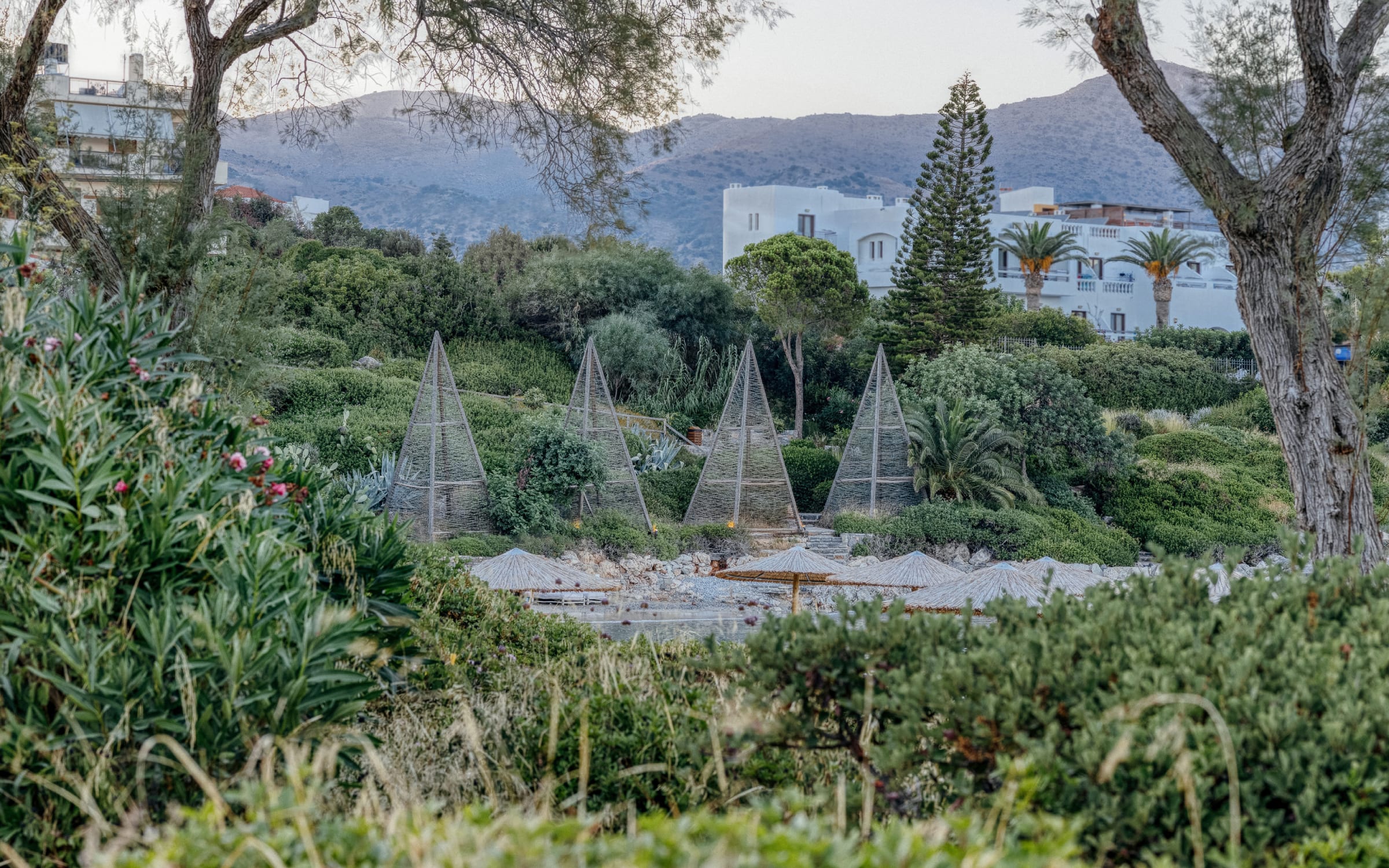 Installation view of The Painful Pyramids (1993) by Magdalena Abakanowicz. Photography by Loukianos Arnaoutakis.