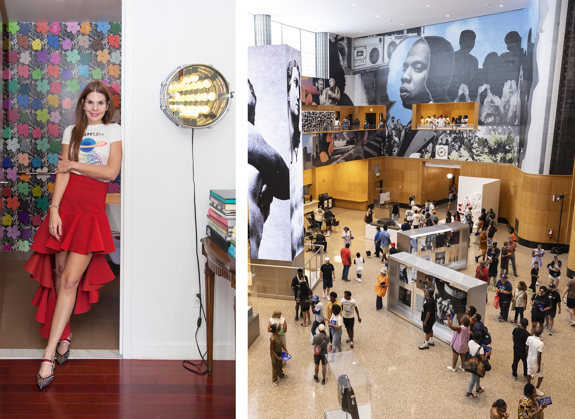 Left: Maria Brito. Photograph by Peter Koloff. Right: The Book of Hov. Courtesy, Brooklyn Public Library.