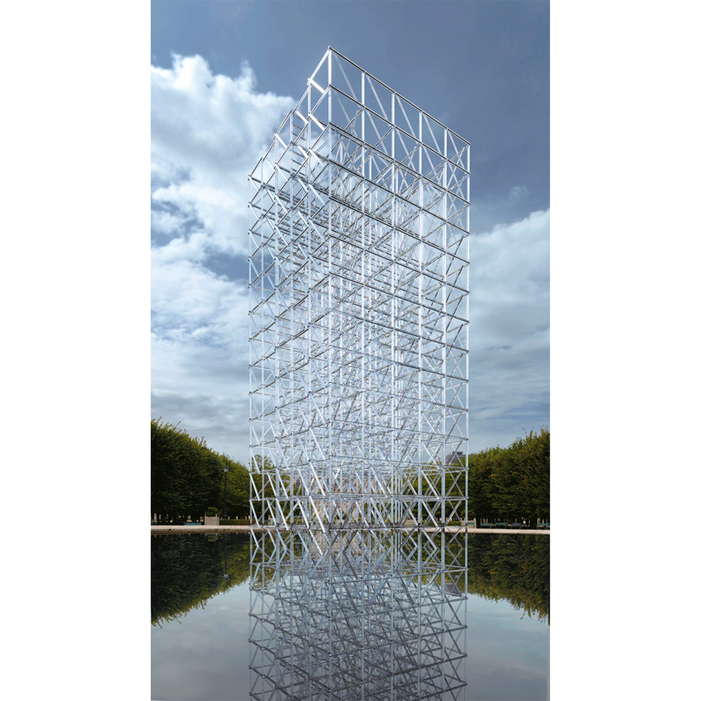 Vue d’installation de « Reflections », Palais-Royal, Paris, 2023. Avec l’aimable autorisation de l’artiste.