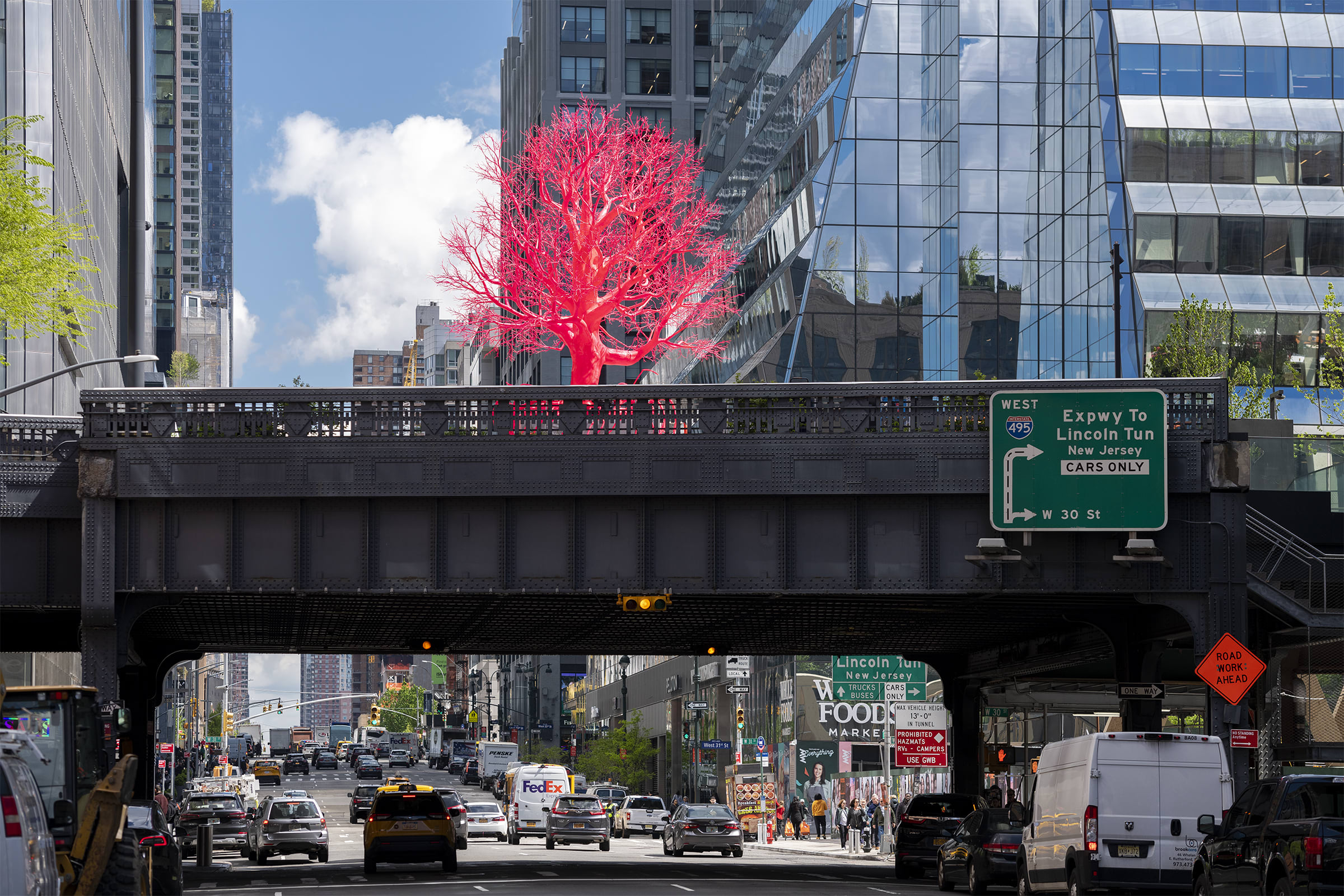 Pamela Rosenkranz, Old Tree, High Line, New York, 2023. Photograph by Timothy Schenck.