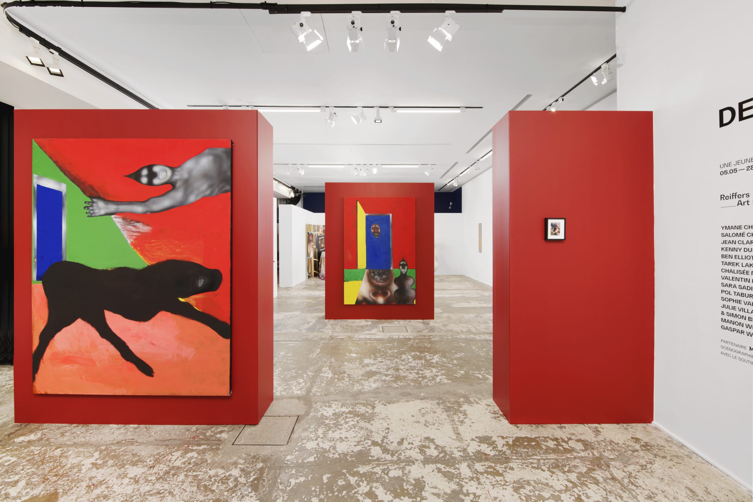 Installation view of Pol Taburet's artworks in group show 'Des Corps Libres', Studio des Acacias, Paris, 2022. Courtesy of the artist.