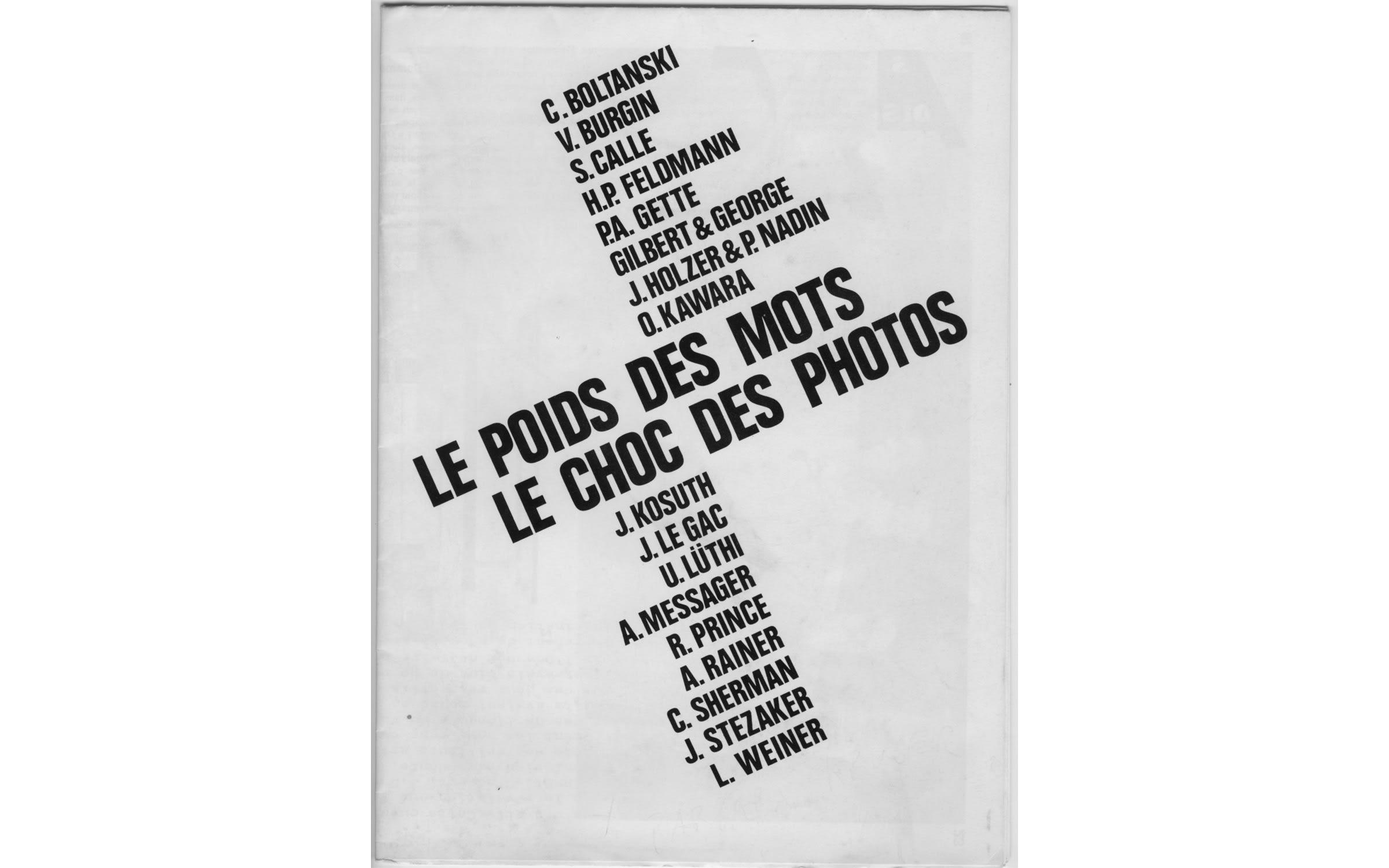 The poster for Pietro Spartà's inaugural edition, designed by Barbara Kruger. Courtesy of the artist and Pietro Spartà, Chagny.