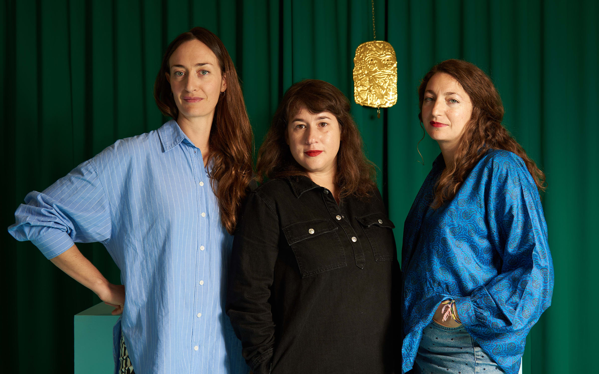 Charlotte Morel, Louise Grislain, and Anna Klossowski. Photograph by Mina Albespy for Paris+ par Art Basel.