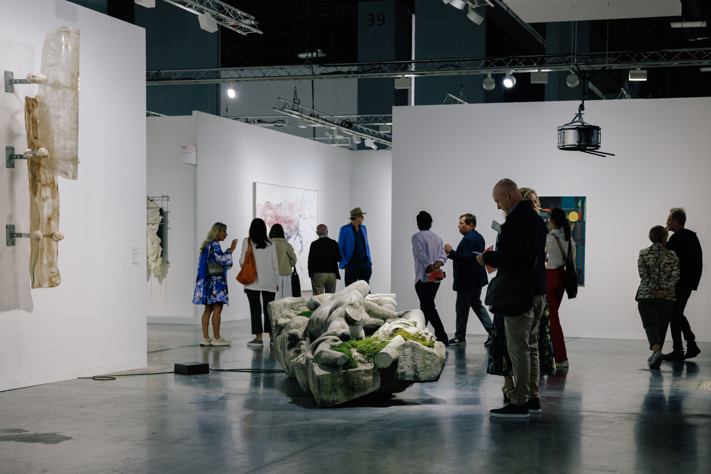 A view of Marian Goodman Gallery's booth.