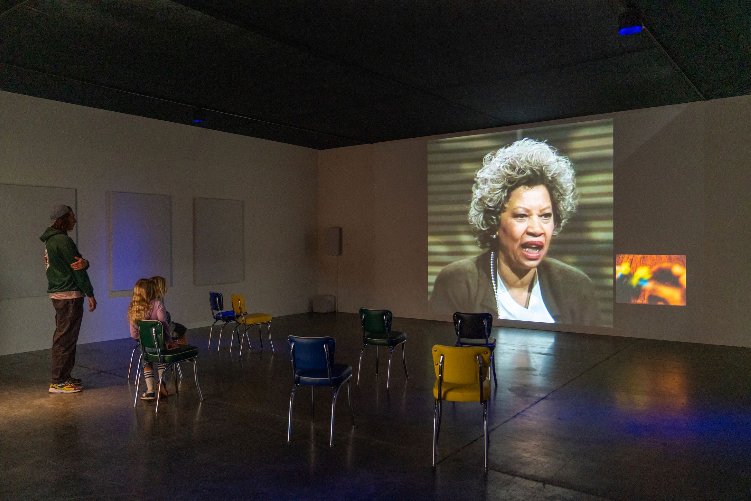 Ja'Tovia Gary's video installation, presented by Paula Cooper Gallery.